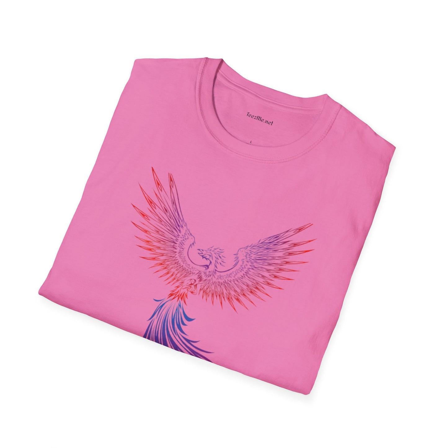 Phoenix rising (image)- Unisex Softstyle T-Shirt 100% Cotton Graphic