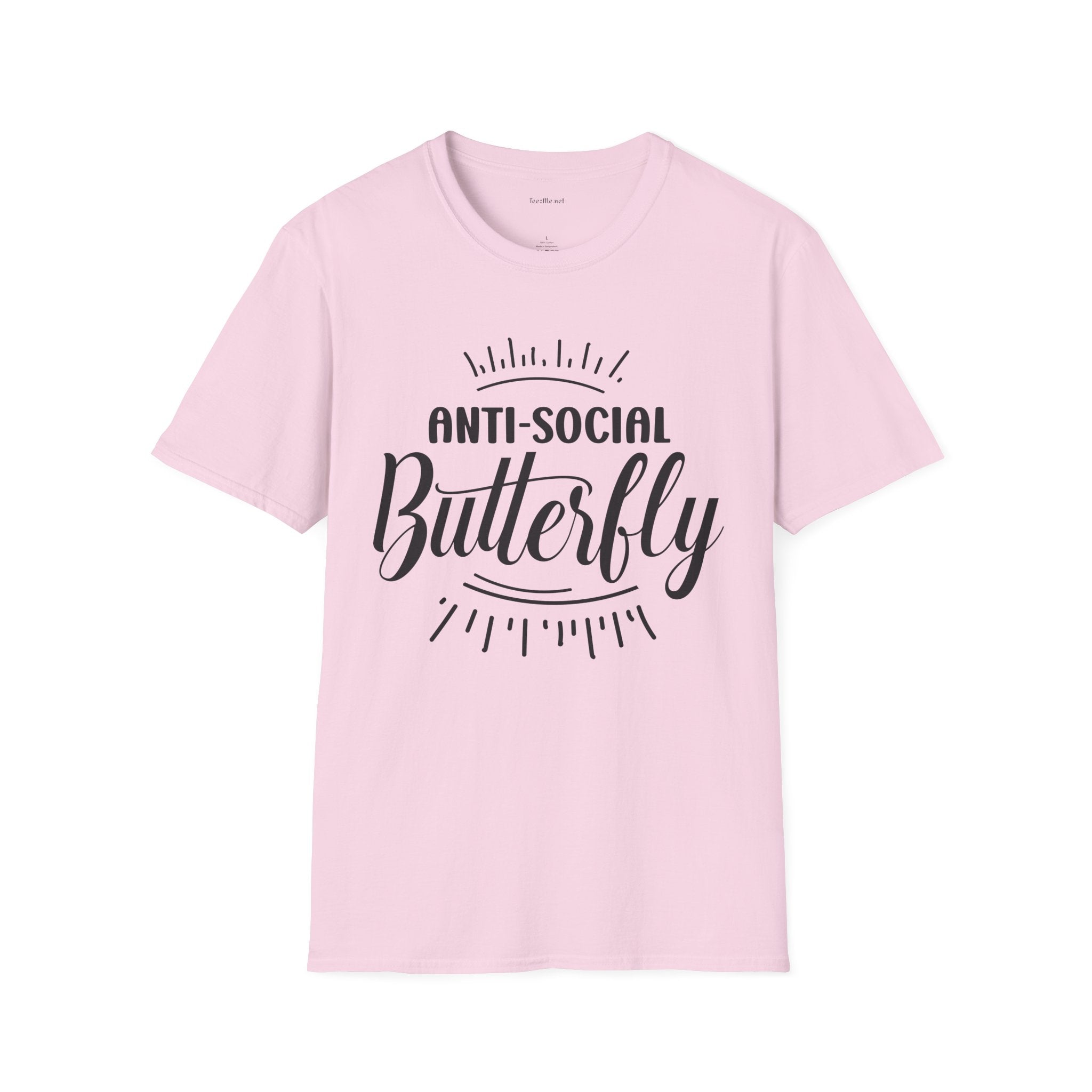 Anti-social Butterfly - Unisex Softstyle T-Shirt 100% Cotton Graphic