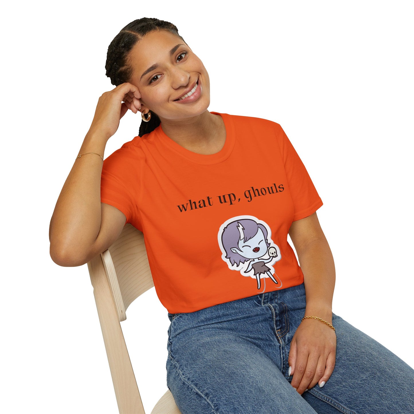 What up, ghouls - Unisex Softstyle T-Shirt 100% Cotton Graphic
