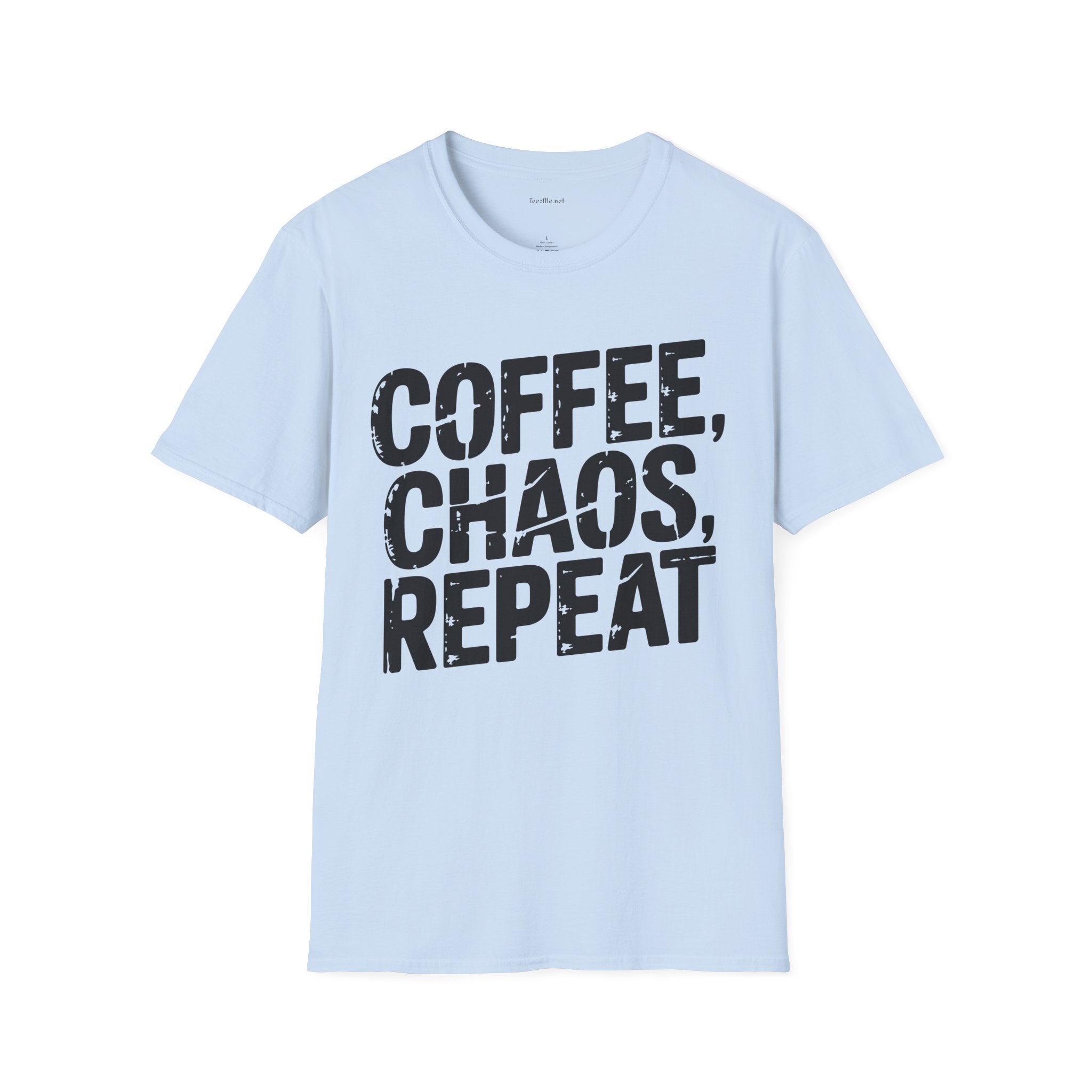 Coffee, Chaos, Repeat T-Shirt — Funny Morning Routine Graphic Tee