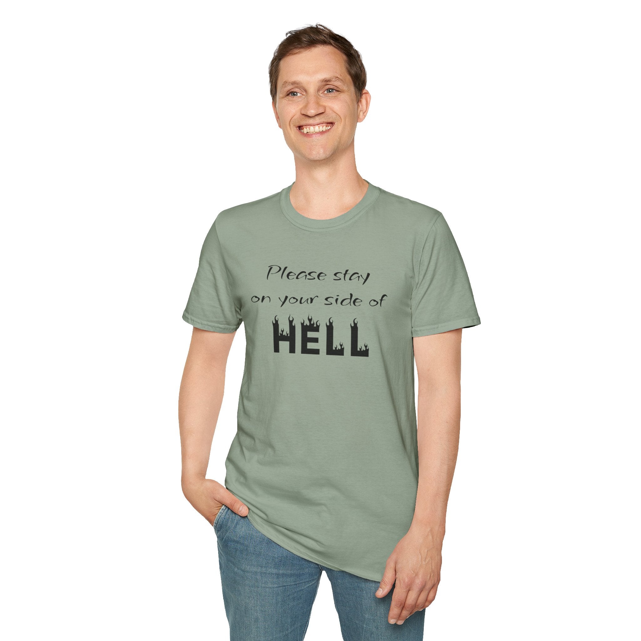 Your side of HELL  - Unisex Softstyle T-Shirt 100% Cotton Graphic