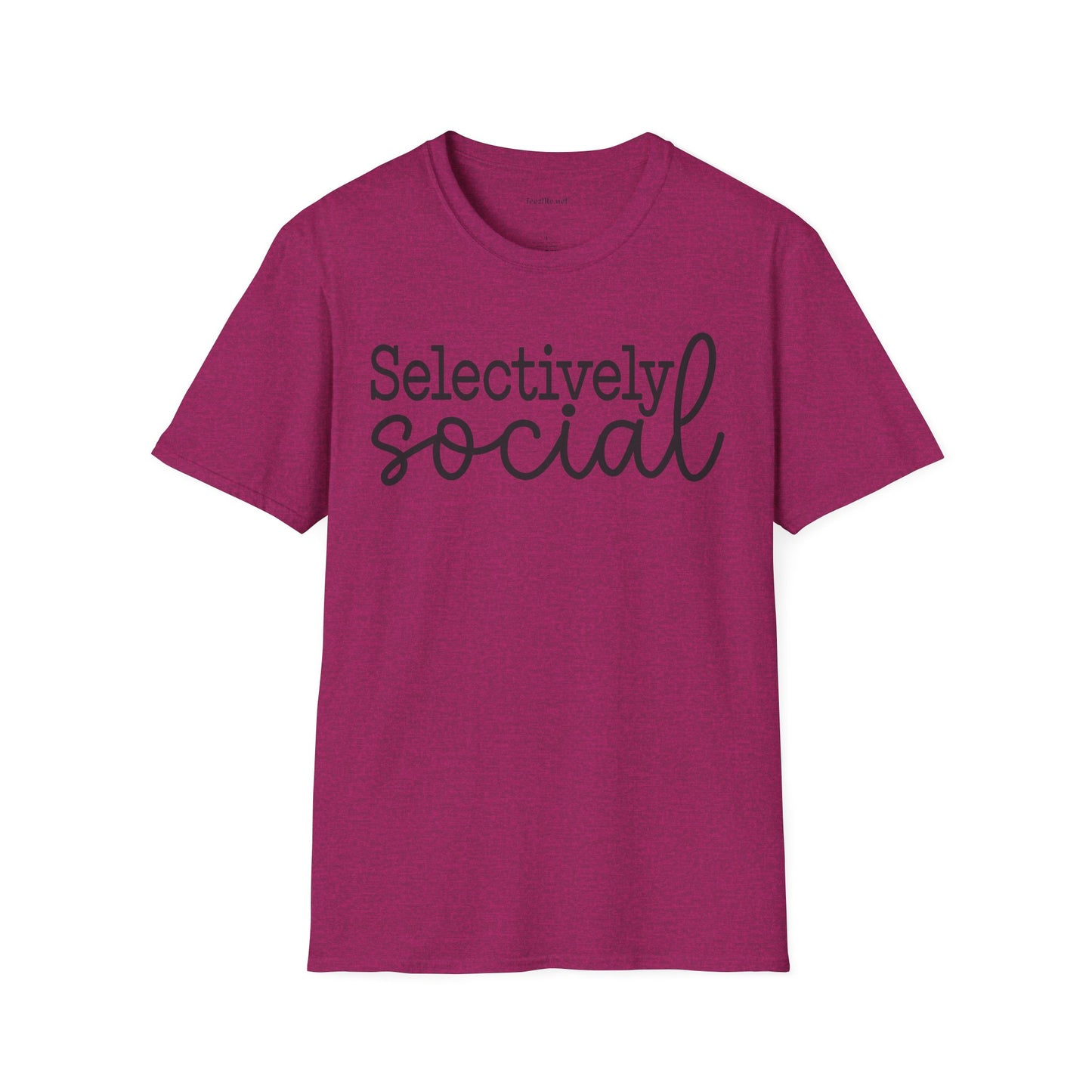 Selectively Social Unisex Softstyle T-Shirt 100% Cotton Graphic