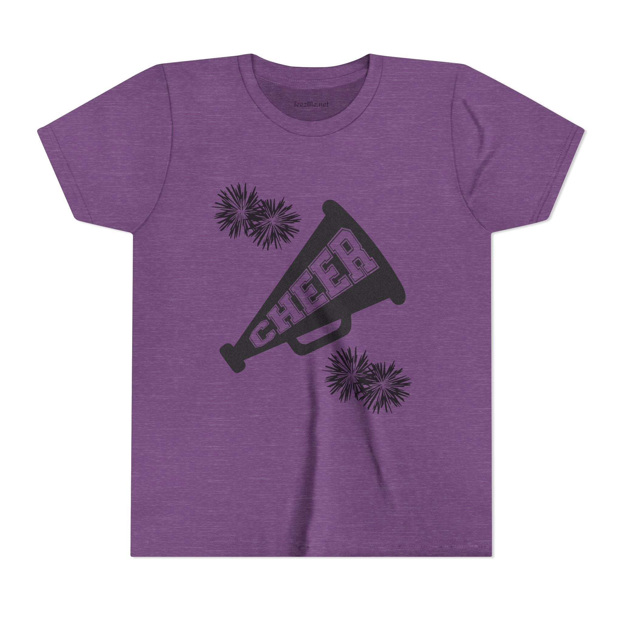 Youth Cheer Megaphone T‑Shirt – Pom Pom Cheerleader Tee