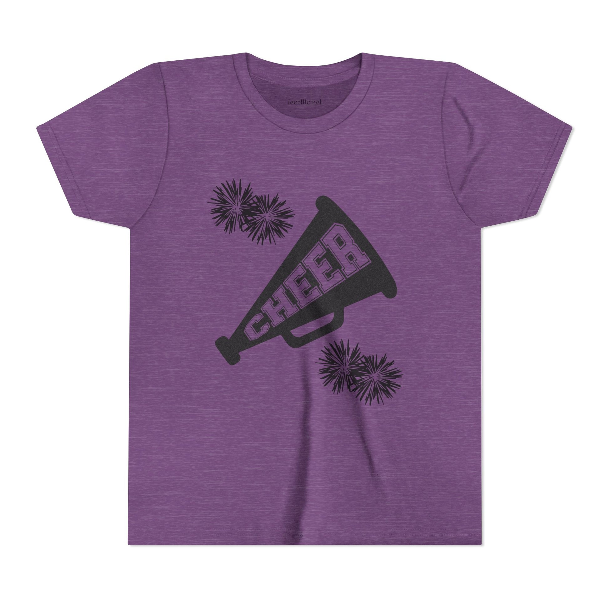 Youth Cheer Megaphone T‑Shirt – Pom Pom Cheerleader Tee