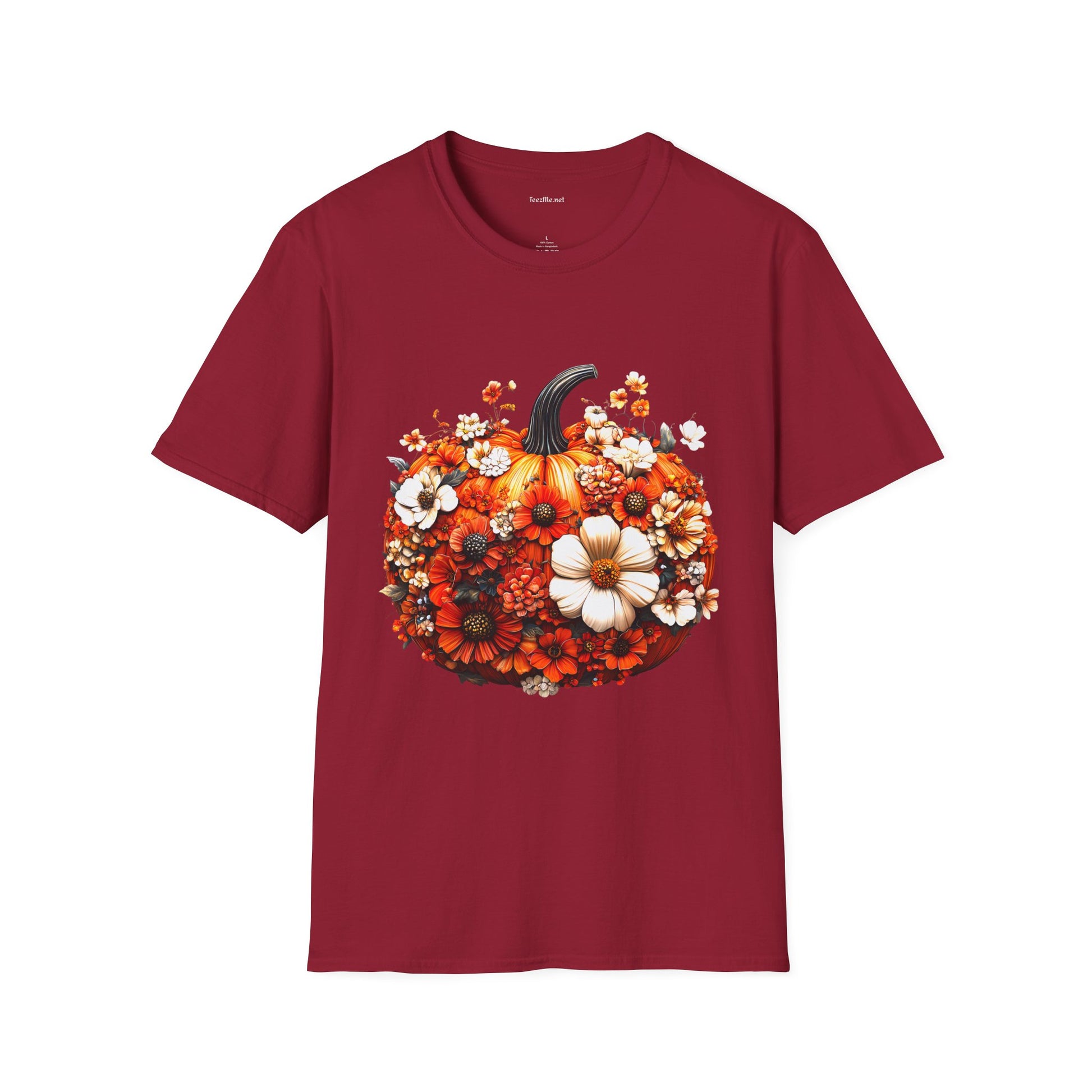 BOHO Floral Pumpkin - Unisex Softstyle T-Shirt 100% Cotton Graphic