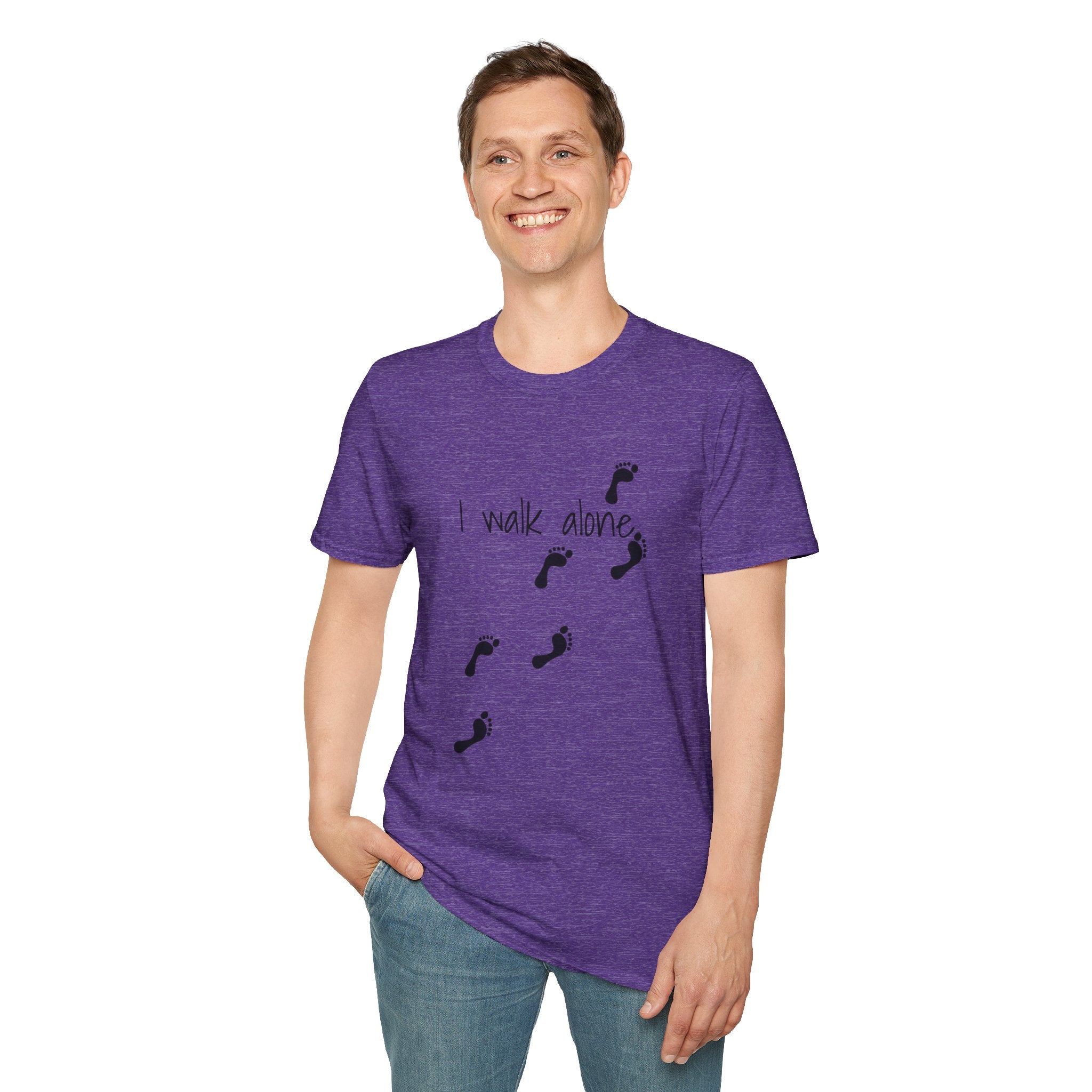 I walk alone - Unisex Softstyle T-Shirt 100% Cotton Graphic