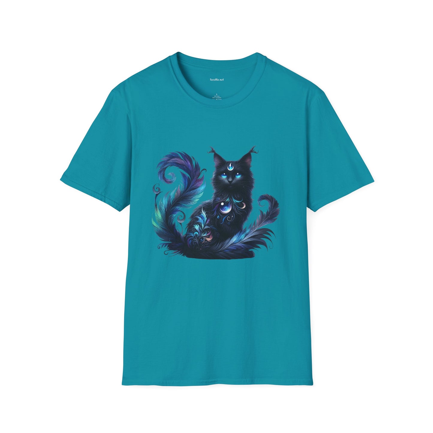 Black Spiritual Cat - Shirt 100% Cotton Graphic