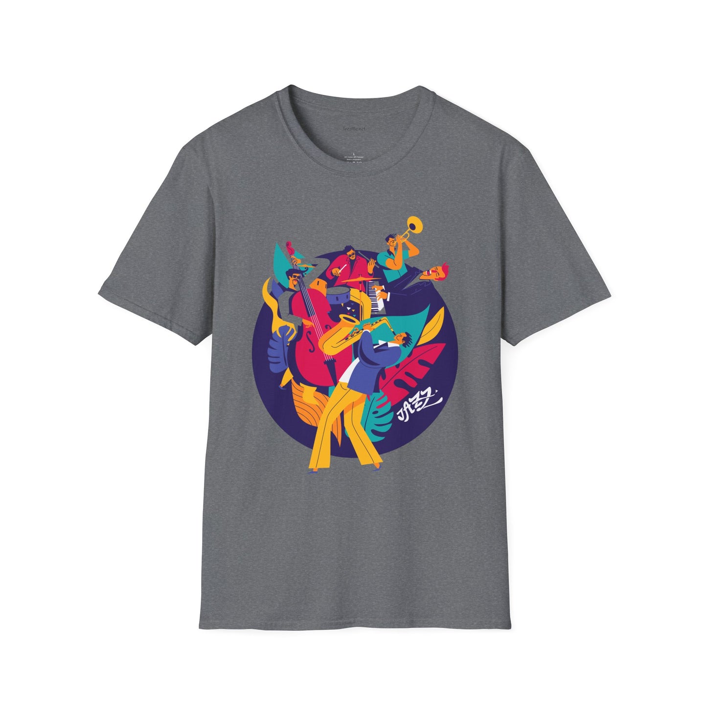 Jazz Music Unisex Softstyle T-Shirt 100% Cotton Graphic