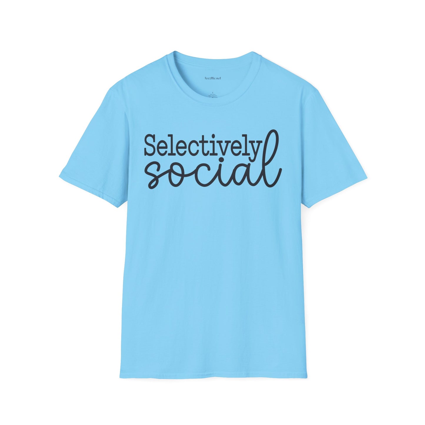 Selectively Social Unisex Softstyle T-Shirt 100% Cotton Graphic