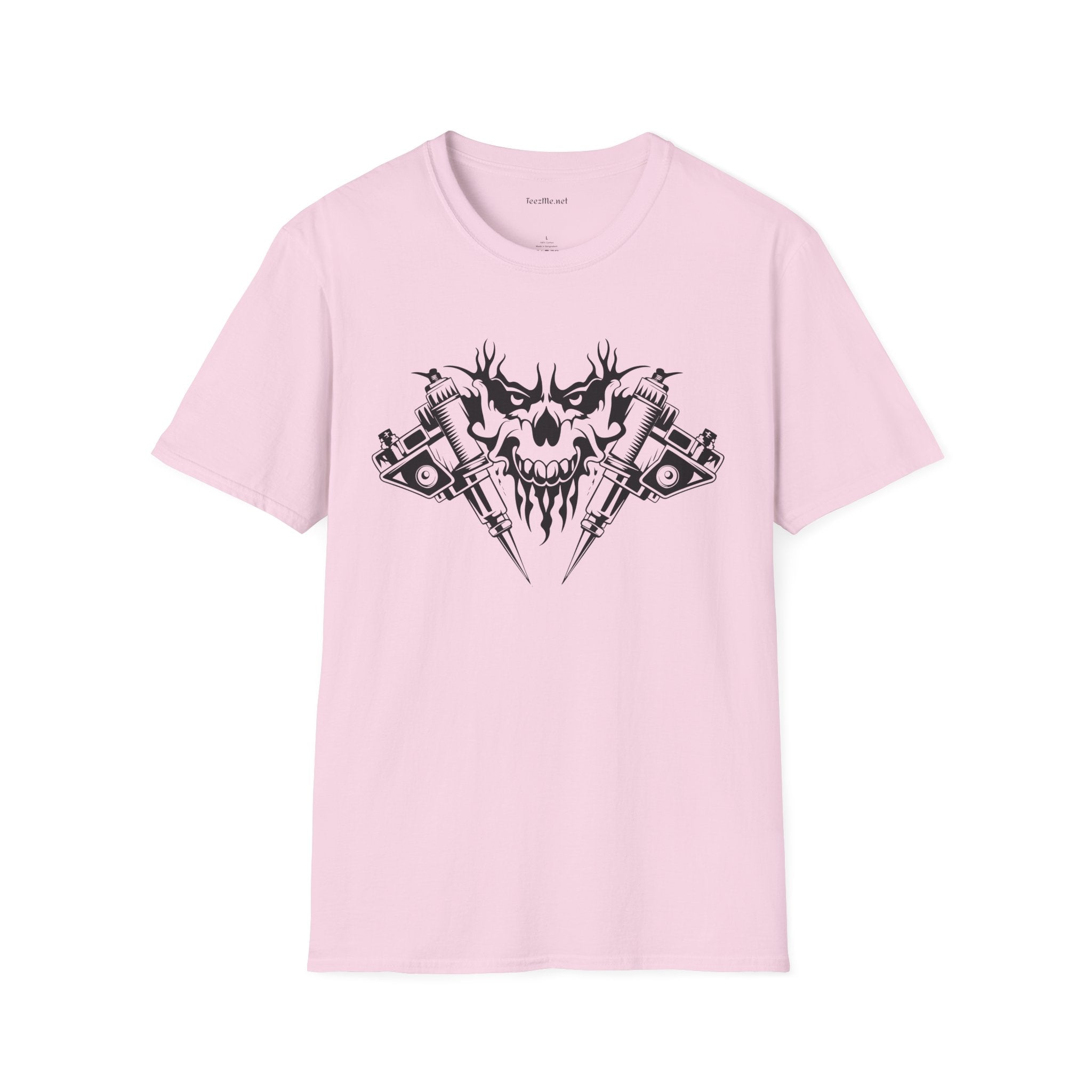 Crossed Tattoo Machine Unisex Soft Style T-Shirt 100% Cotton Graphic