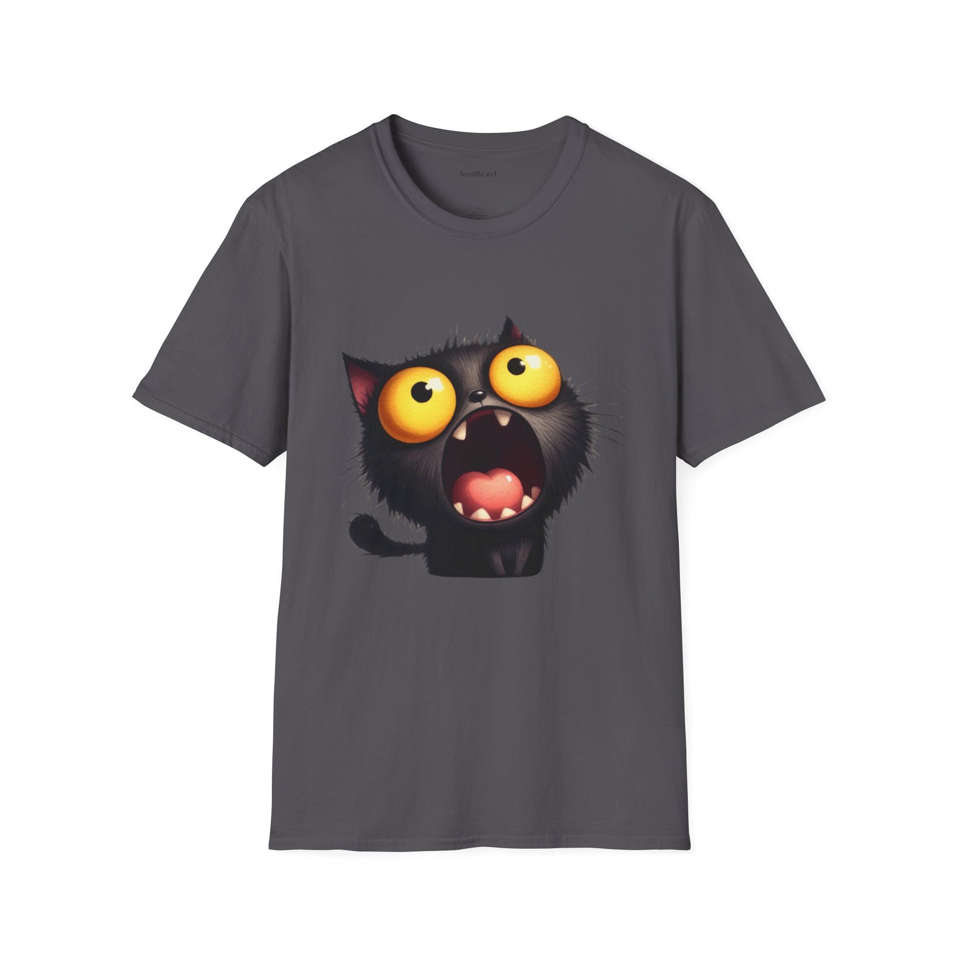 Crazy Cat 3 Unisex SoftStyle T-Shirt 100% Cotton Graphic