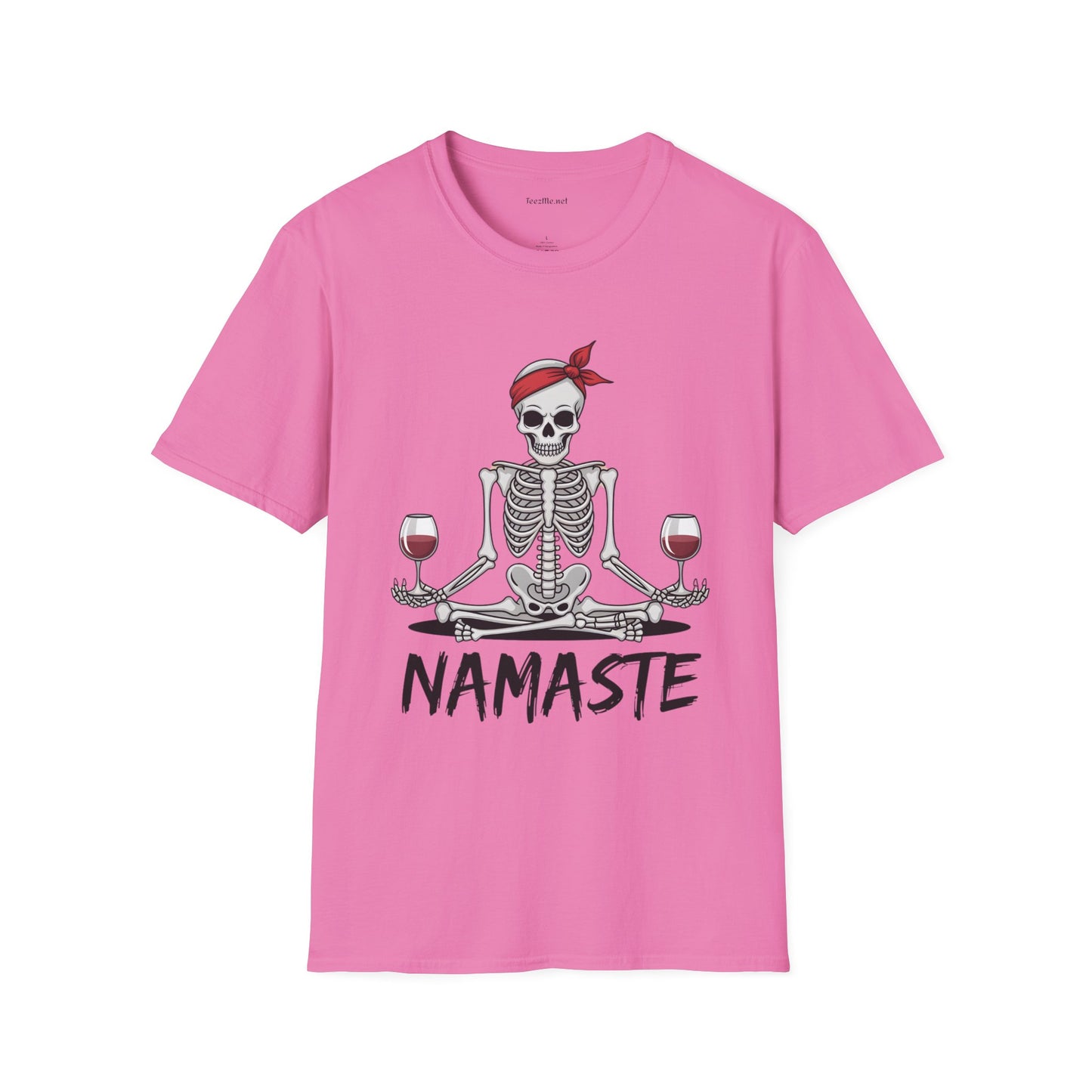 Namaste Skeleton - Unisex Softstyle T-Shirt 100% Cotton Graphic