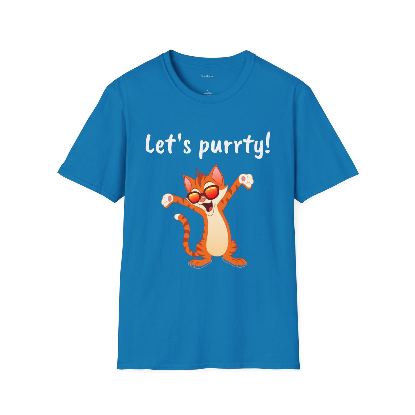Let's purrty! - Unisex Softstyle T-Shirt 100% Cotton Graphic