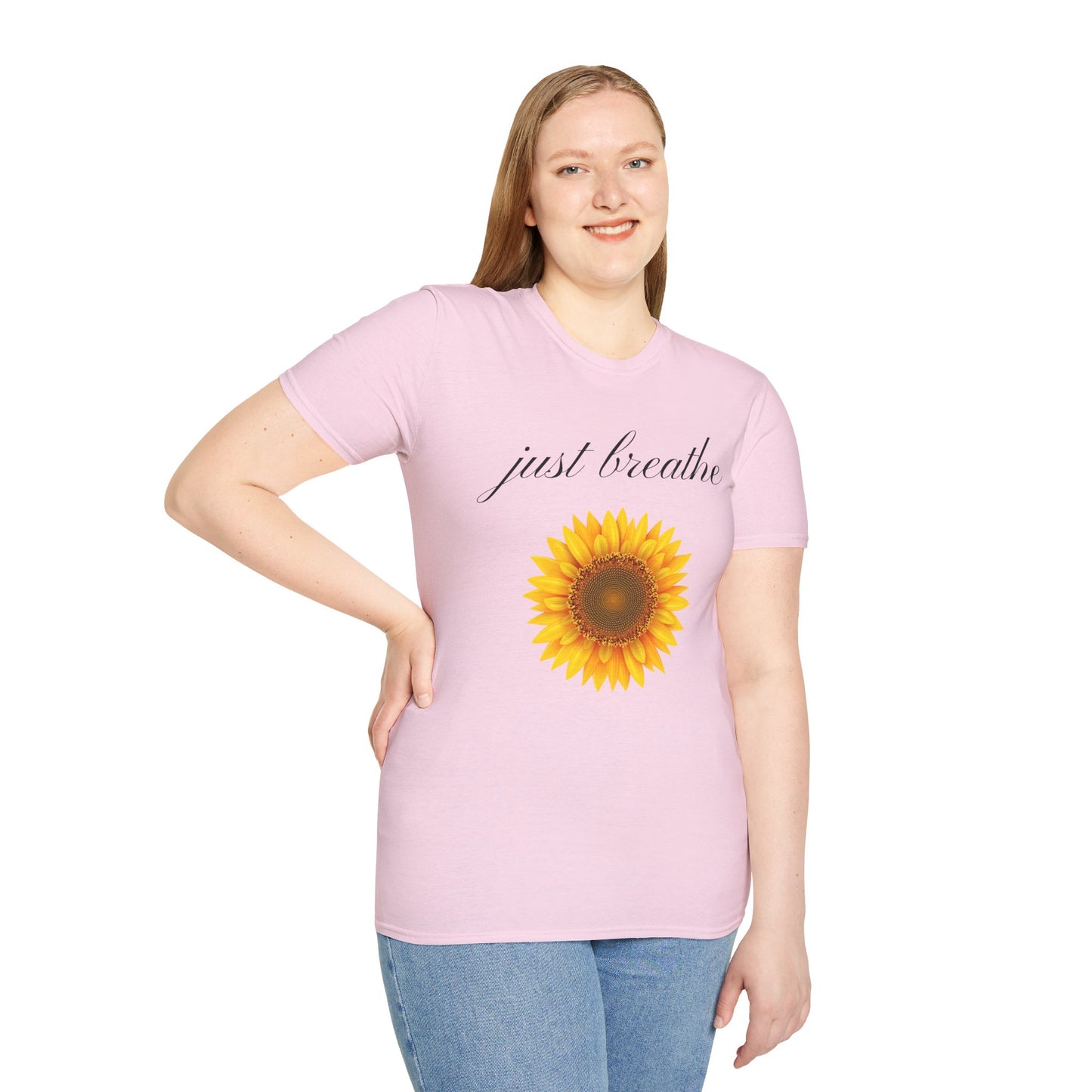 Just breathe - Unisex Softstyle T-Shirt 100% Cotton Graphic