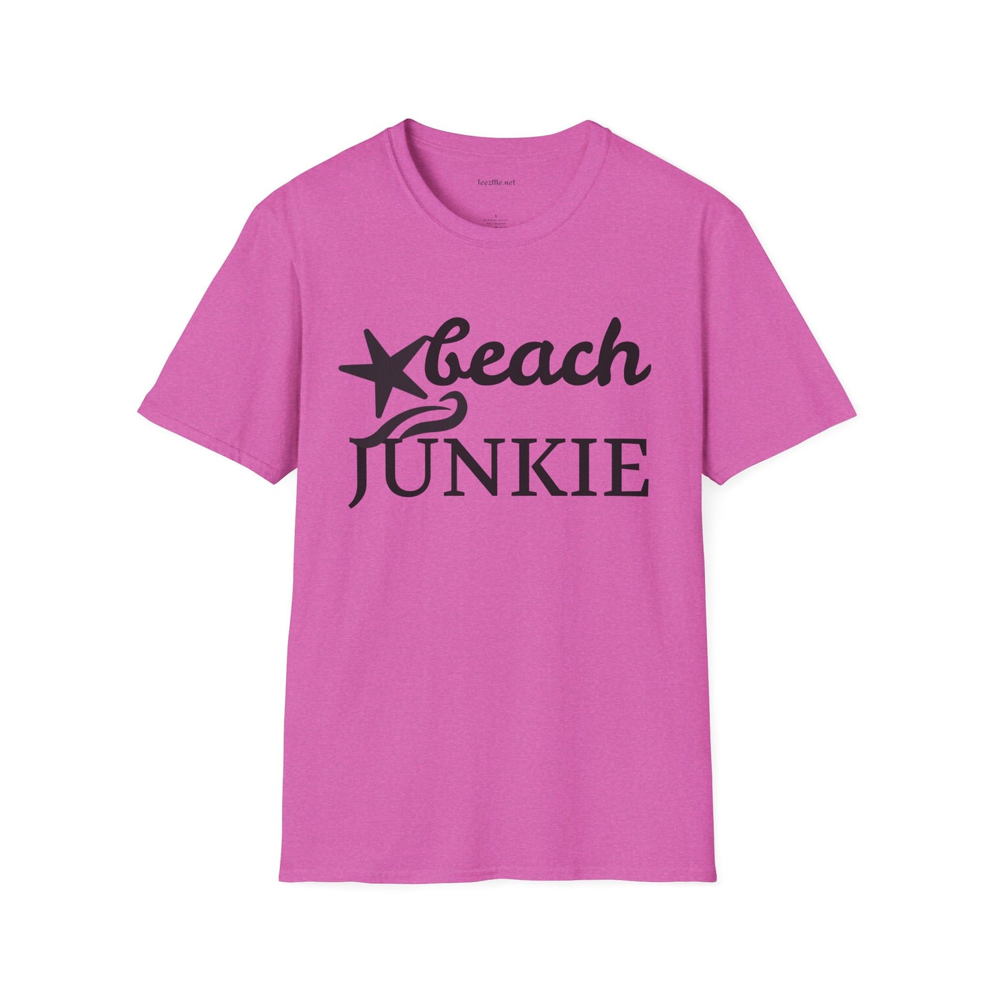 Beach Junkie with Starfish Unisex Softstyle T-Shirt 100% Cotton Graphic
