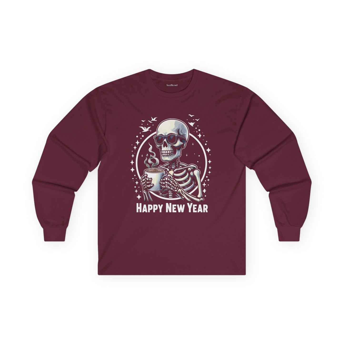Happy New Year Skeleton Unisex Ultra Cotton Long Sleeve Tee