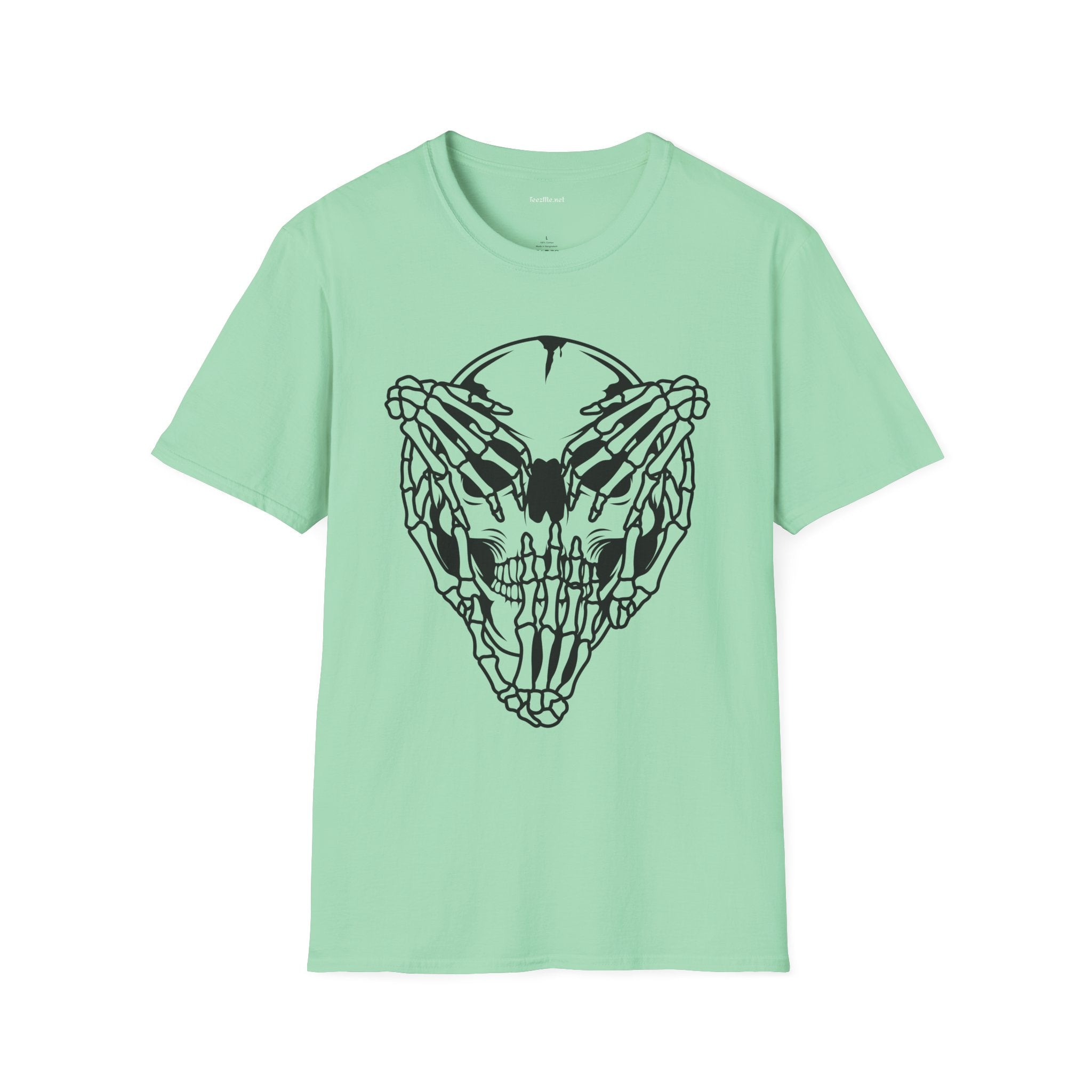 Hear Speak See No Evil Skull Unisex Softstyle T-Shirt 100% Cotton Graphic