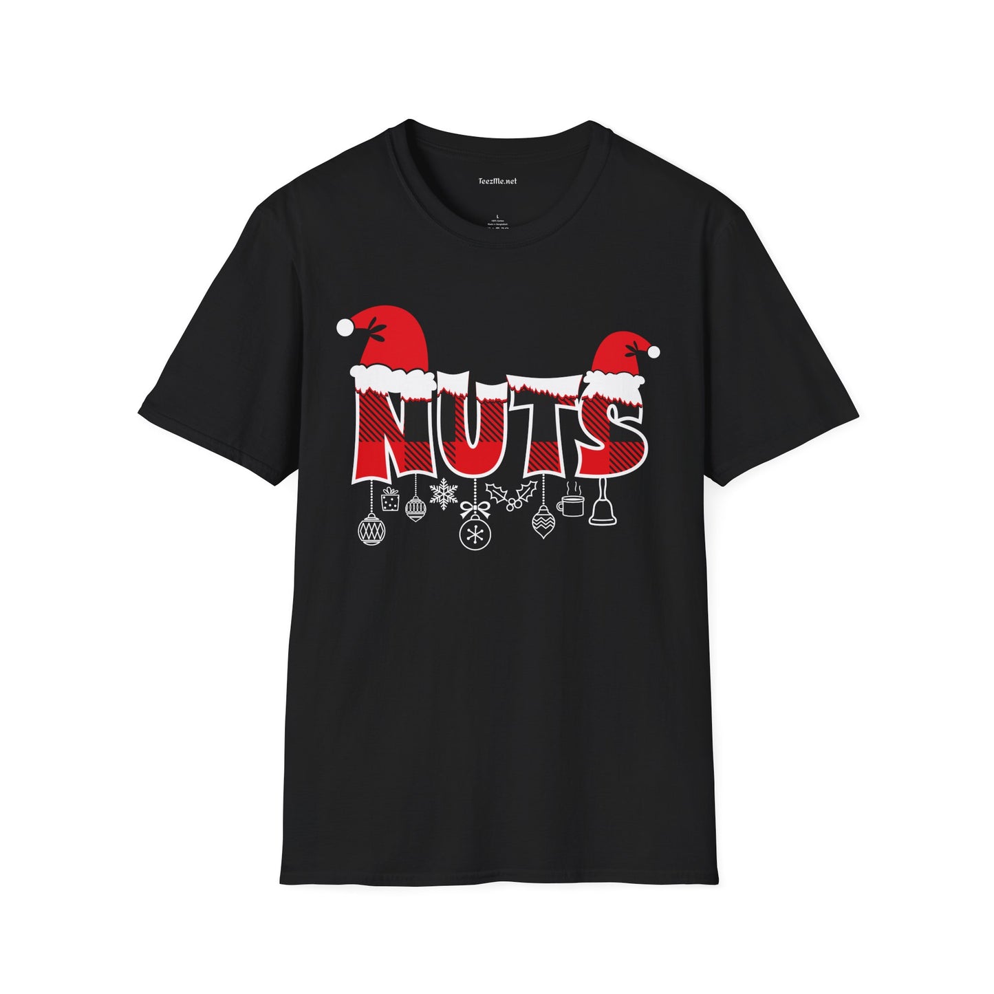 Christmas Nuts Unisex Softstyle T-Shirt 100% Cotton Graphic