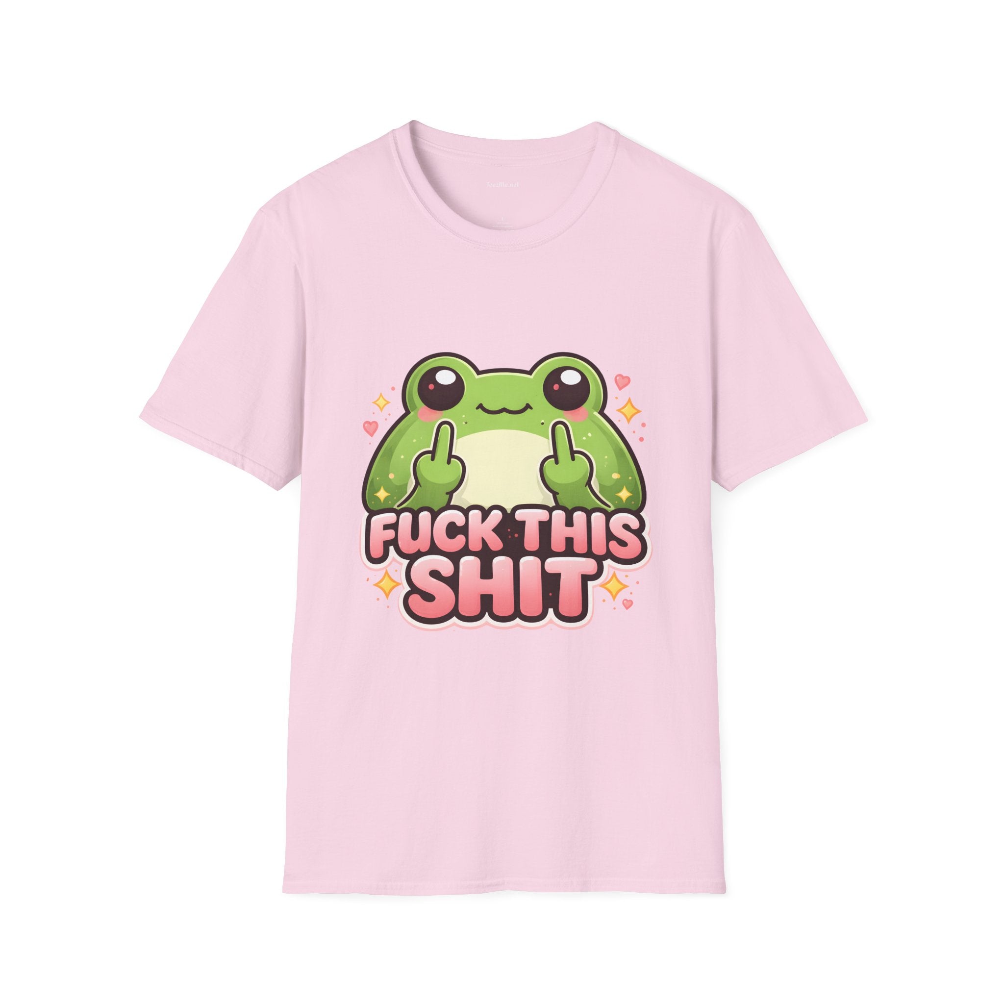 Cute Frog Middle Finger T-Shirt — “Fuck This Shit” Graphic Tee