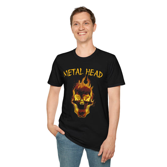 Metal Head - Unisex Softstyle T-Shirt 100% Cotton Graphic