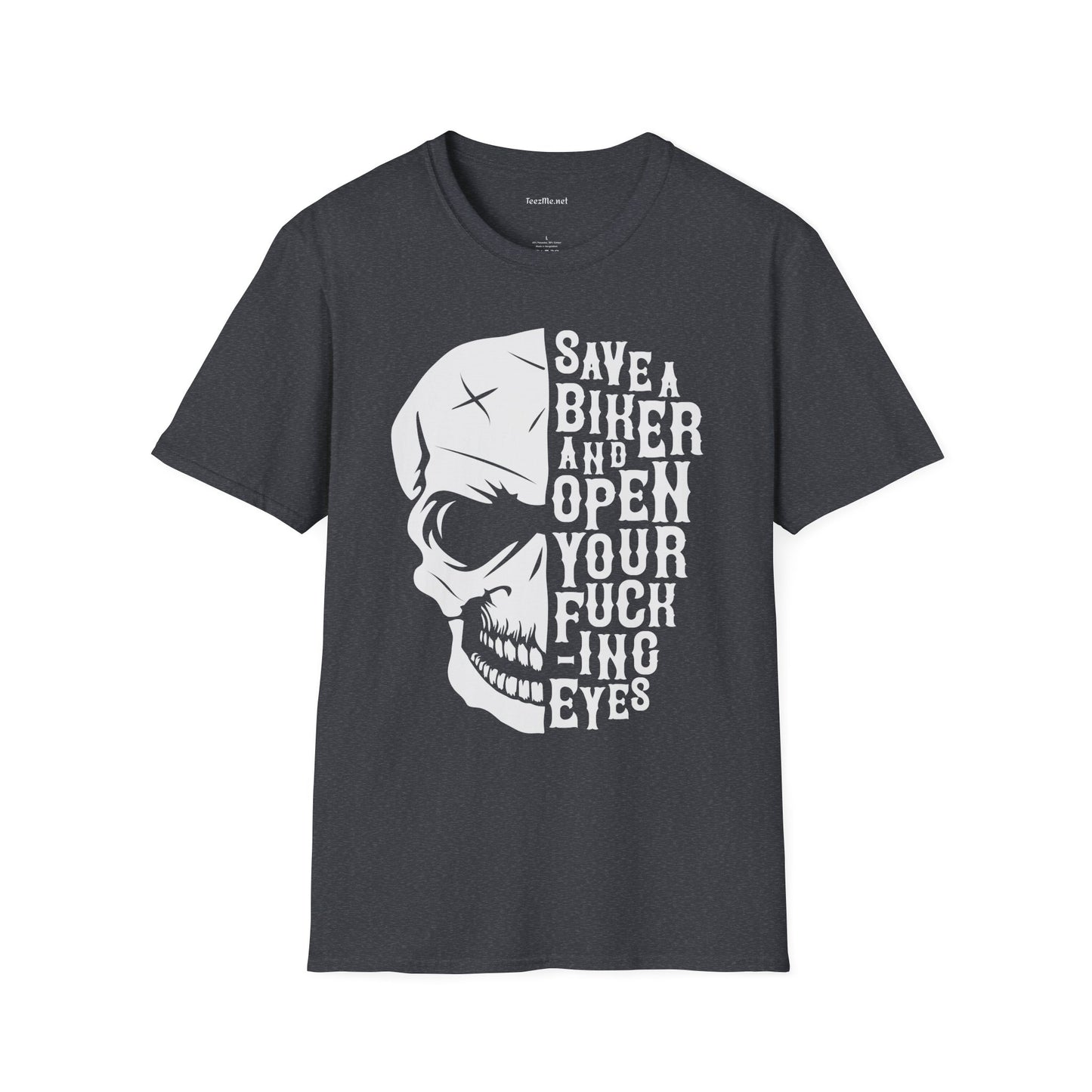 Save a Biker Unisex Softstyle T-Shirt 100% Cotton Graphic