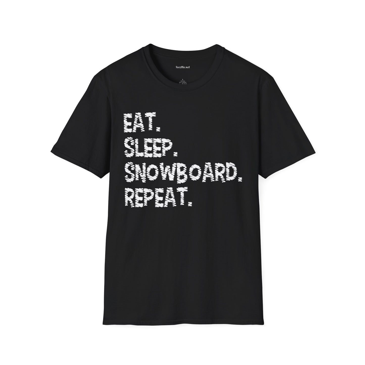 Eat Sleep Snowboard Repeat Unisex Softstyle T-Shirt 100% Cotton