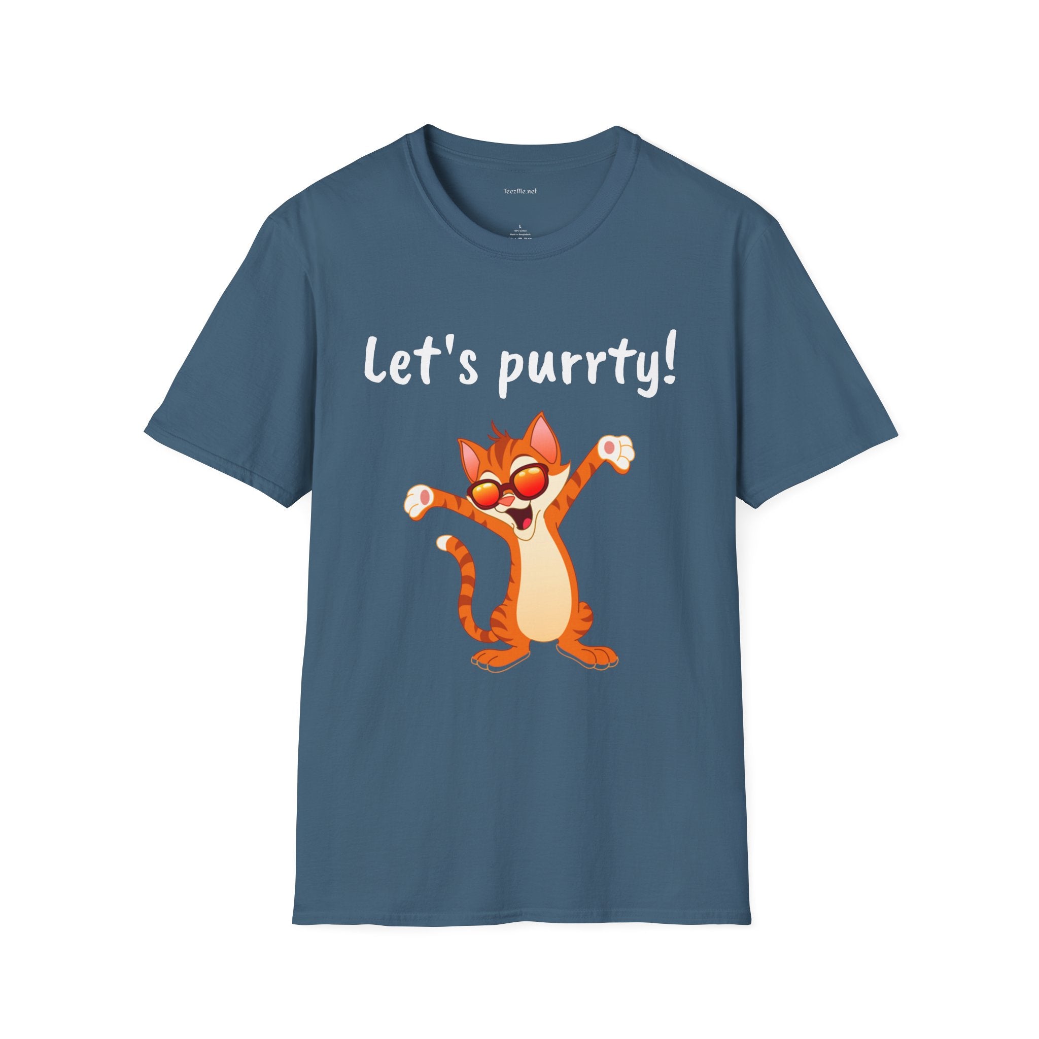 Let's purrty! - Unisex Softstyle T-Shirt 100% Cotton Graphic