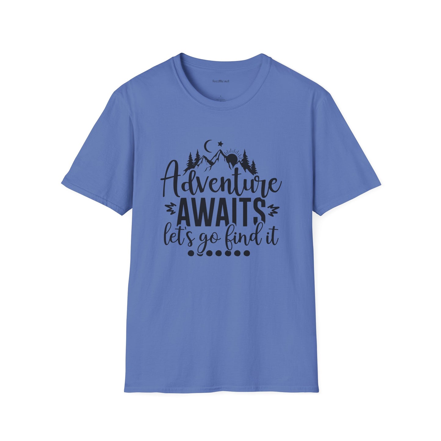 Adventure Awaits Unisex Softstyle T-Shirt 100% Cotton Graphic