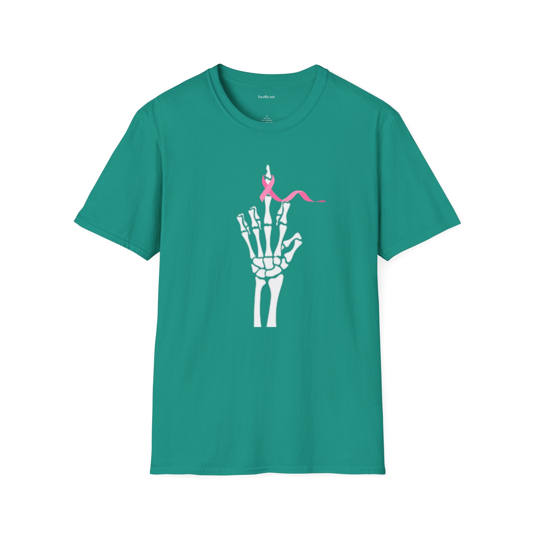 Give Cancer the bird - Unisex Softstyle T-Shirt 100% Cotton Graphic