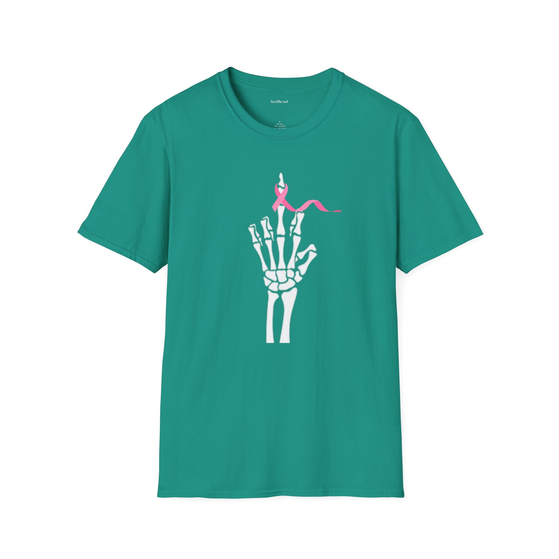 Give Cancer the bird - Unisex Softstyle T-Shirt 100% Cotton Graphic