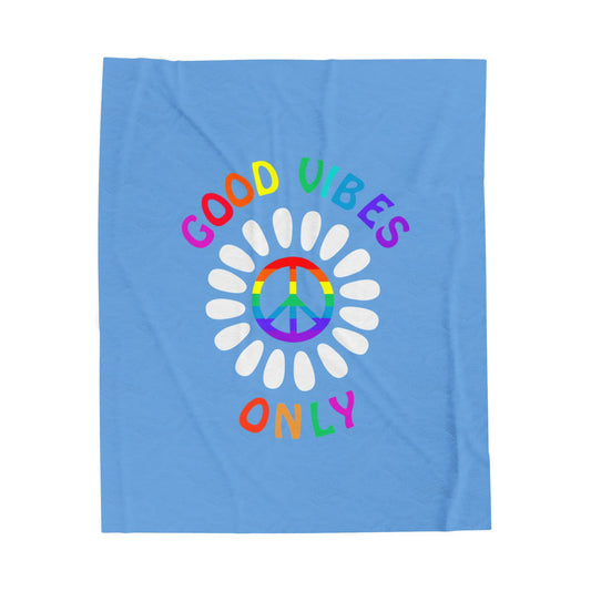 Good Vibes - Velveteen Plush Blanket