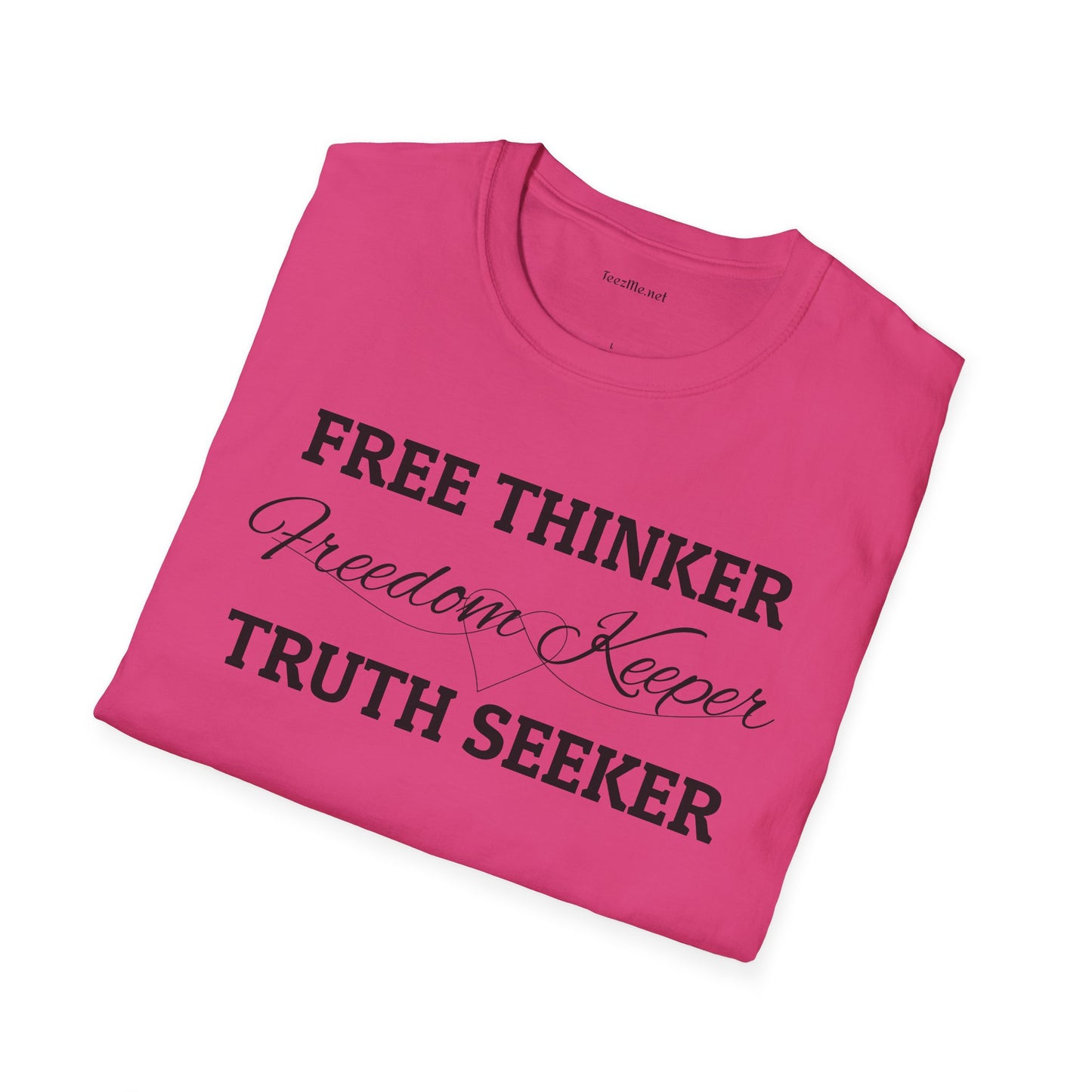Free Thinker Unisex Softstyle T-Shirt 100% Cotton Graphic