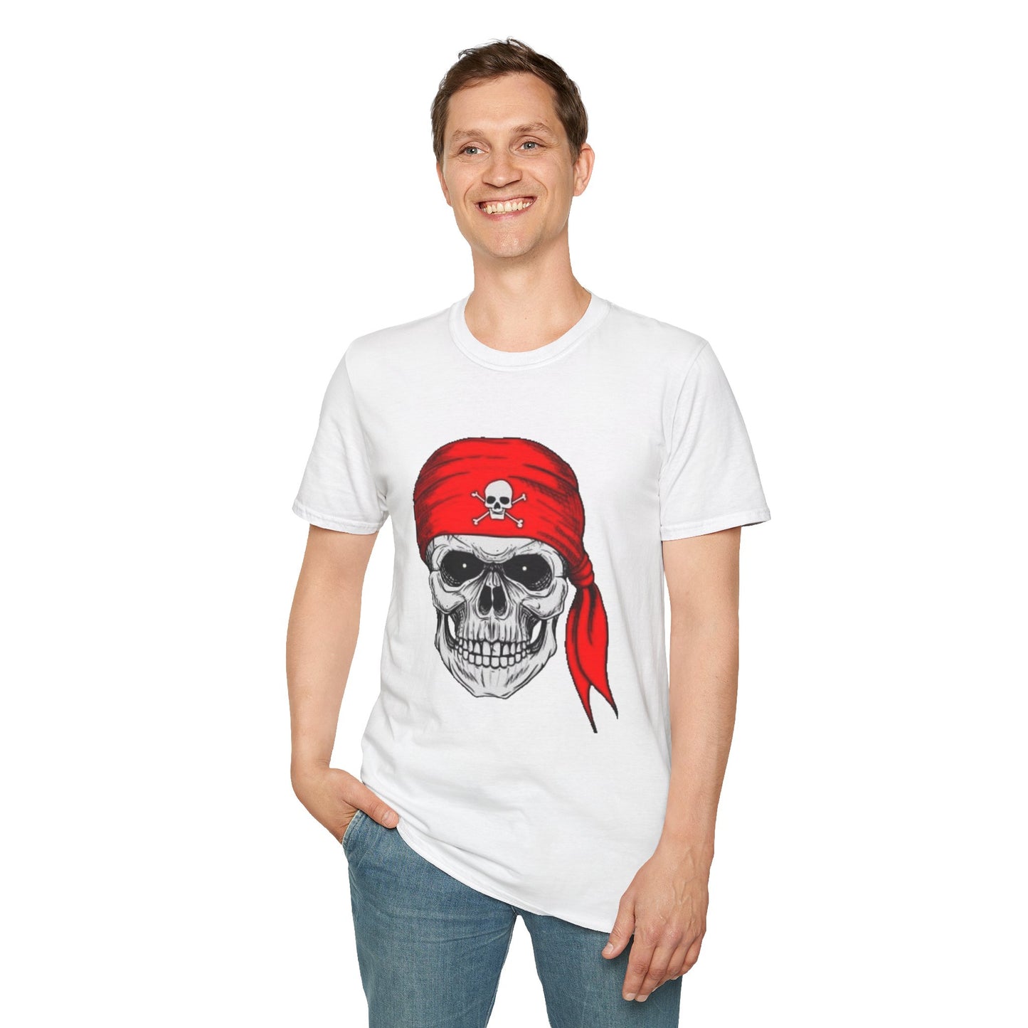 Pirate- Unisex Softstyle T-Shirt 100% Cotton Graphic