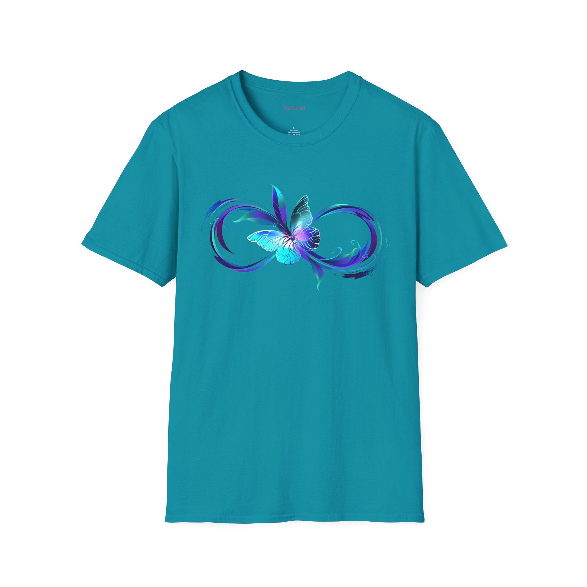Infinity with Butterfly Unisex Softstyle T-Shirt 100% Cotton Graphic