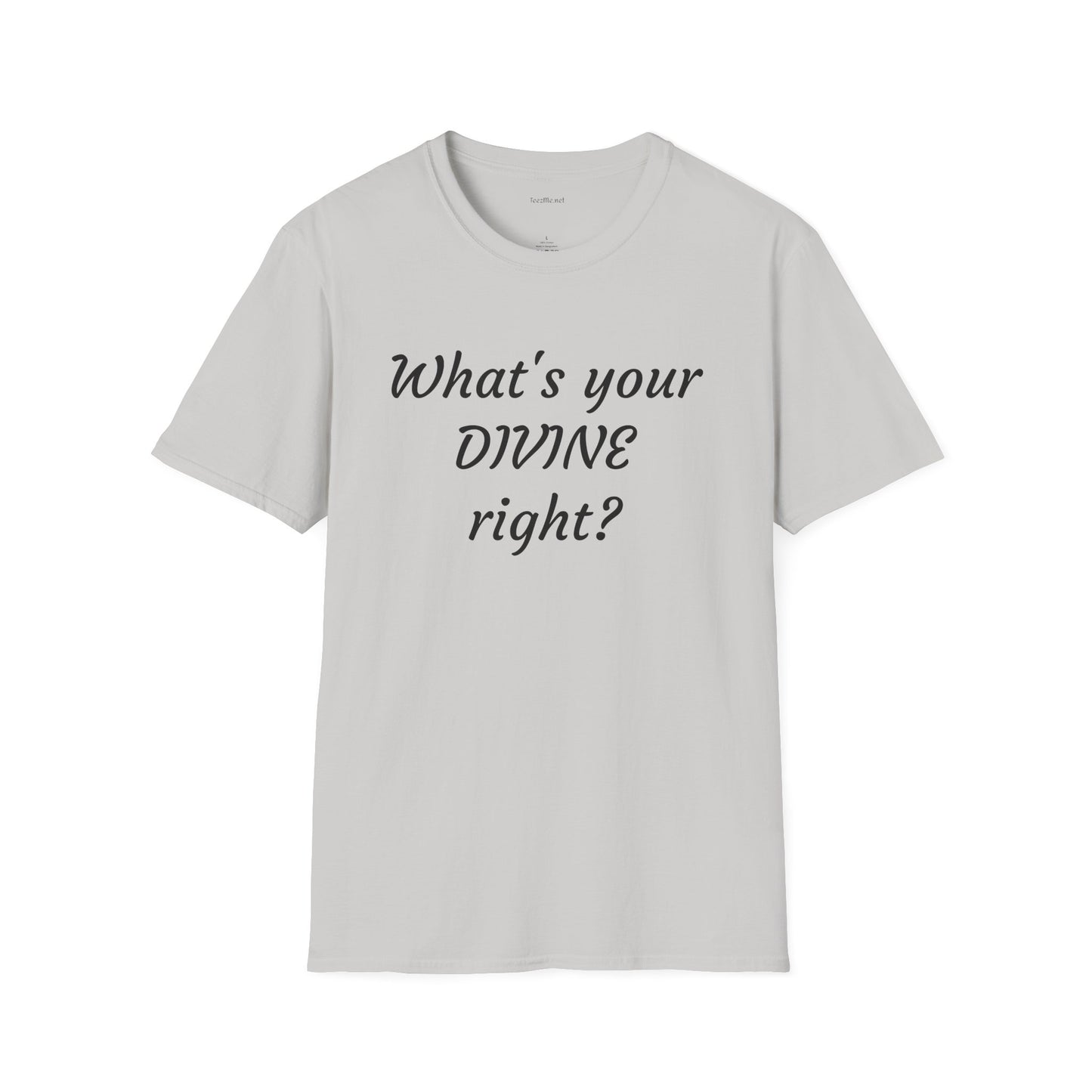 What's your DIVINE right? - Unisex Softstyle T-Shirt 100% Cotton Graphic