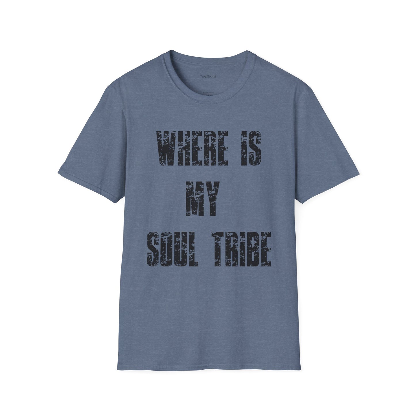 Where Is My Soul Tribe (Grunge) Unisex Soft Style T-Shirt 100% Cotton Graphic