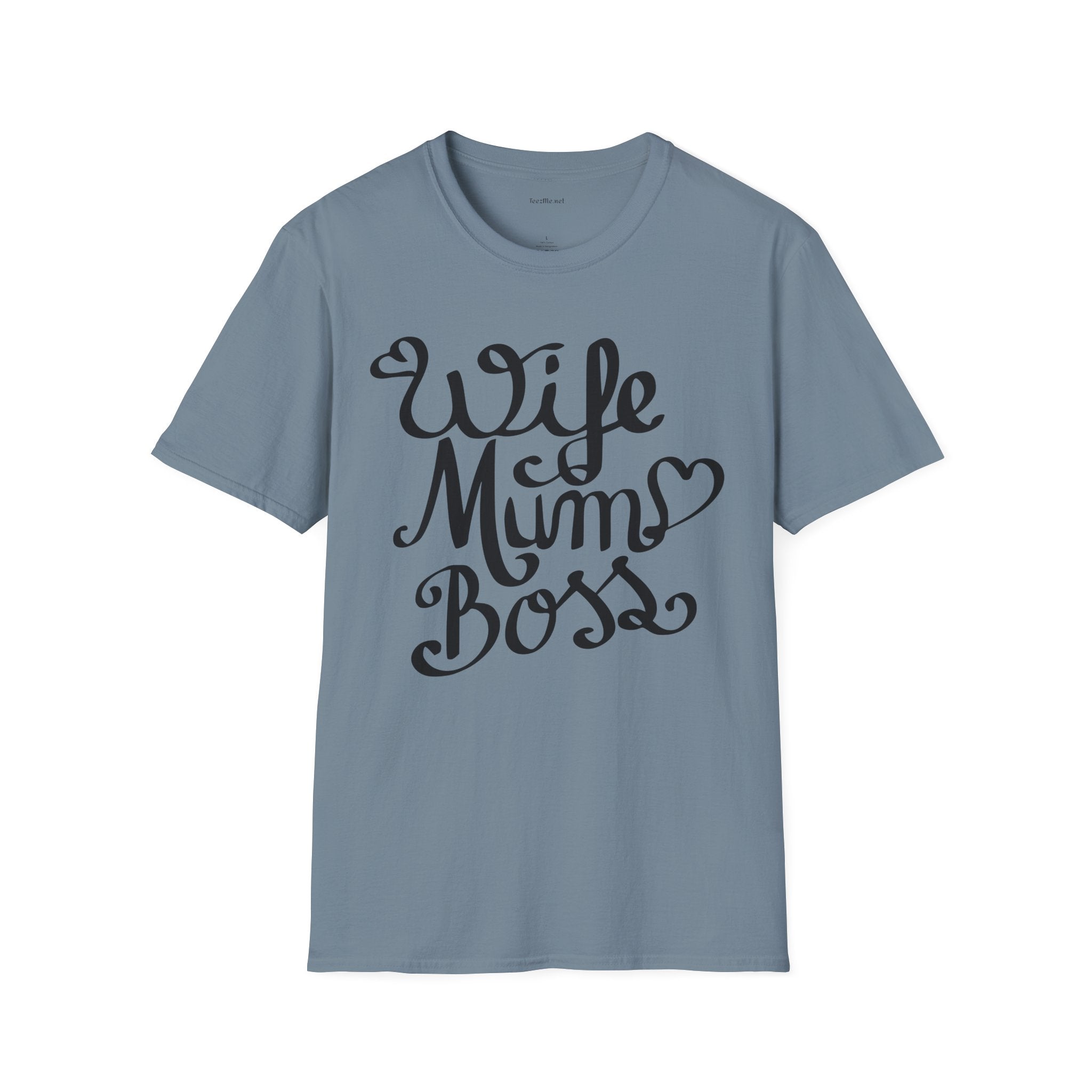 Wife Mum Boss - Unisex Softstyle T-Shirt 100% Cotton Graphic