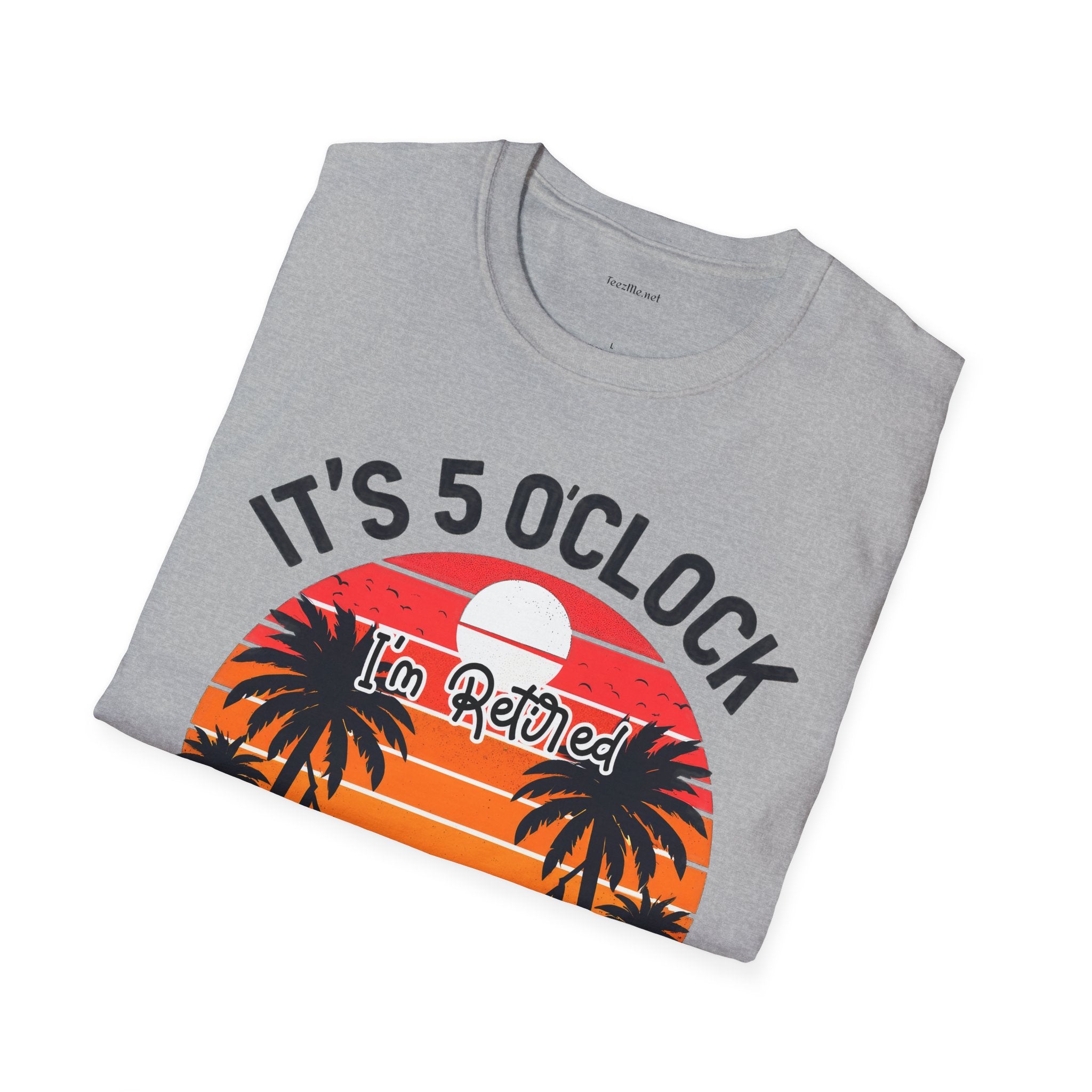 Retired - It's 5 - Unisex Softstyle T-Shirt 100% Cotton Graphic