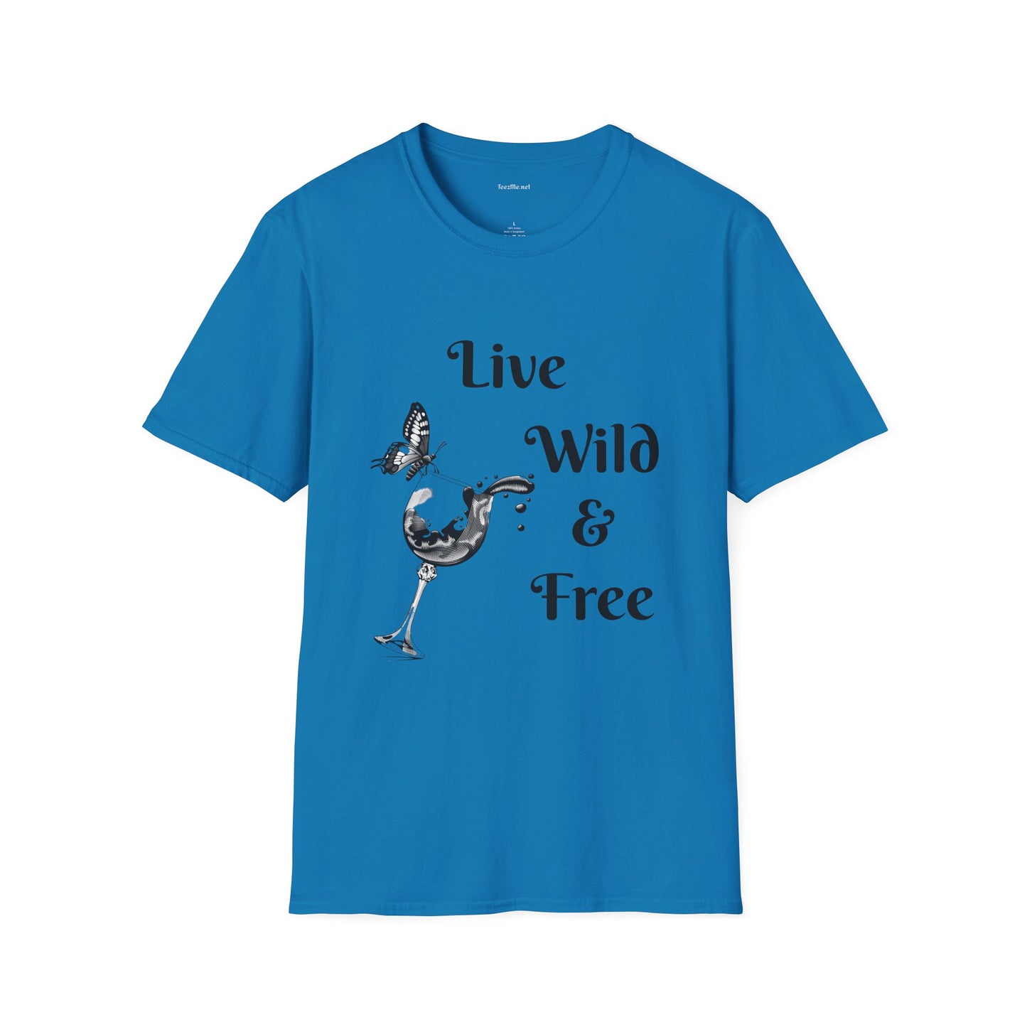 Live Wild & Free -  Unisex Softstyle T-Shirt 100% Cotton Graphic