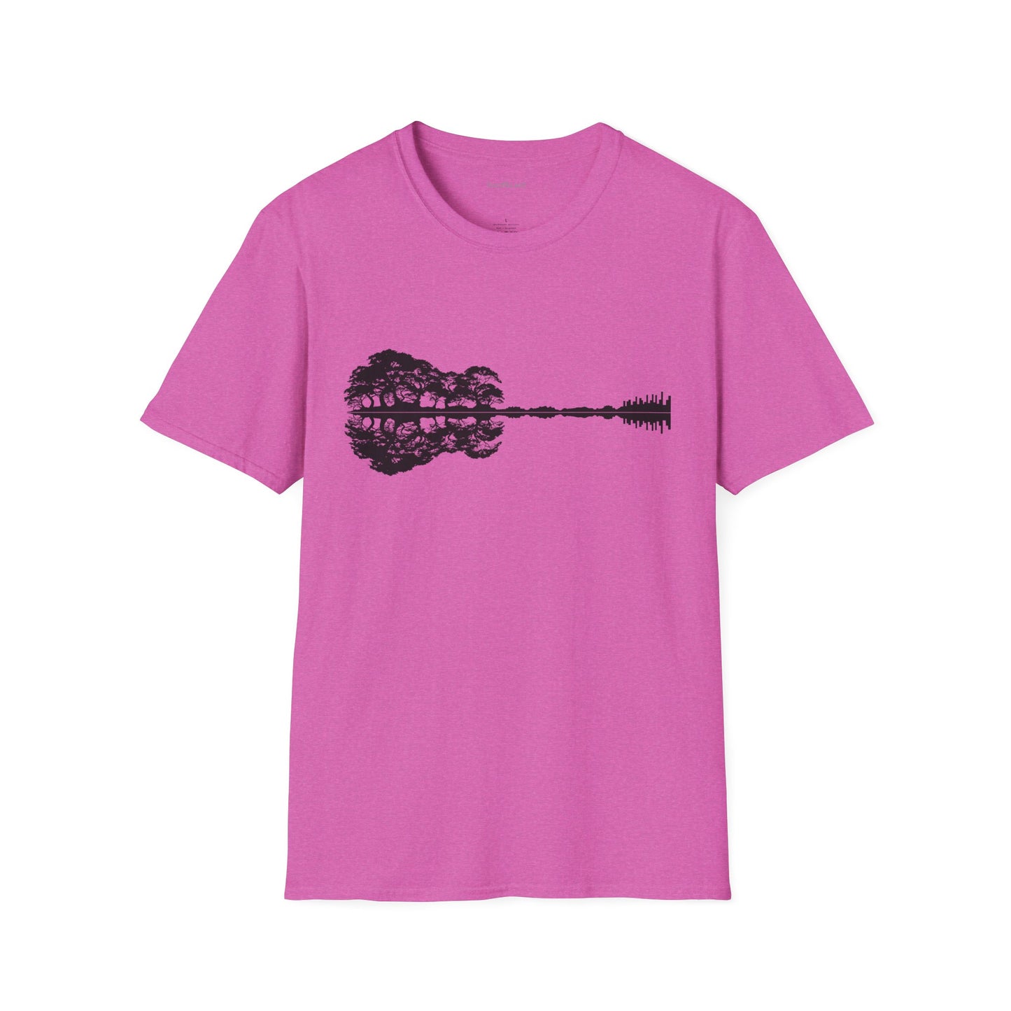 Lake Shadow Guitar Unisex Softstyle T-Shirt 100% Cotton Graphic
