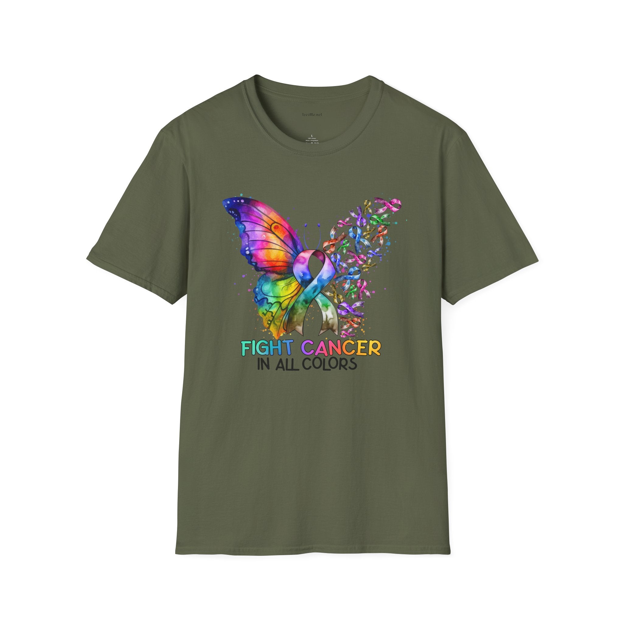 Fight Cancer  - Unisex Softstyle T-Shirt 100% Cotton Graphic