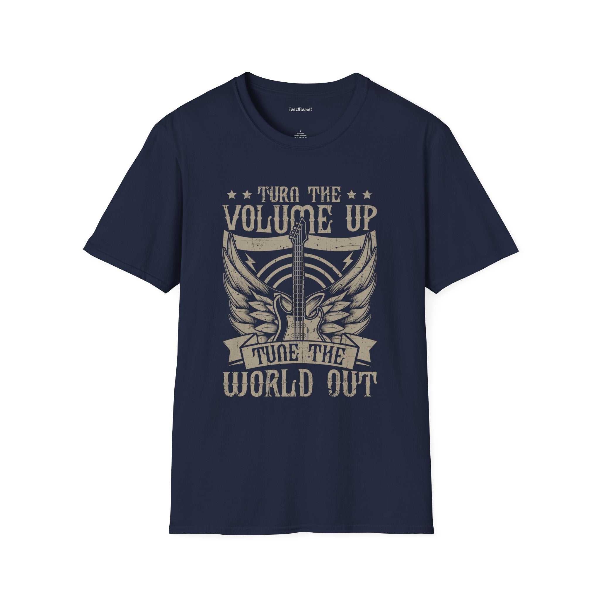 Turn the Volume Up Unisex SoftStyle T-Shirt 100% Cotton Graphic Music