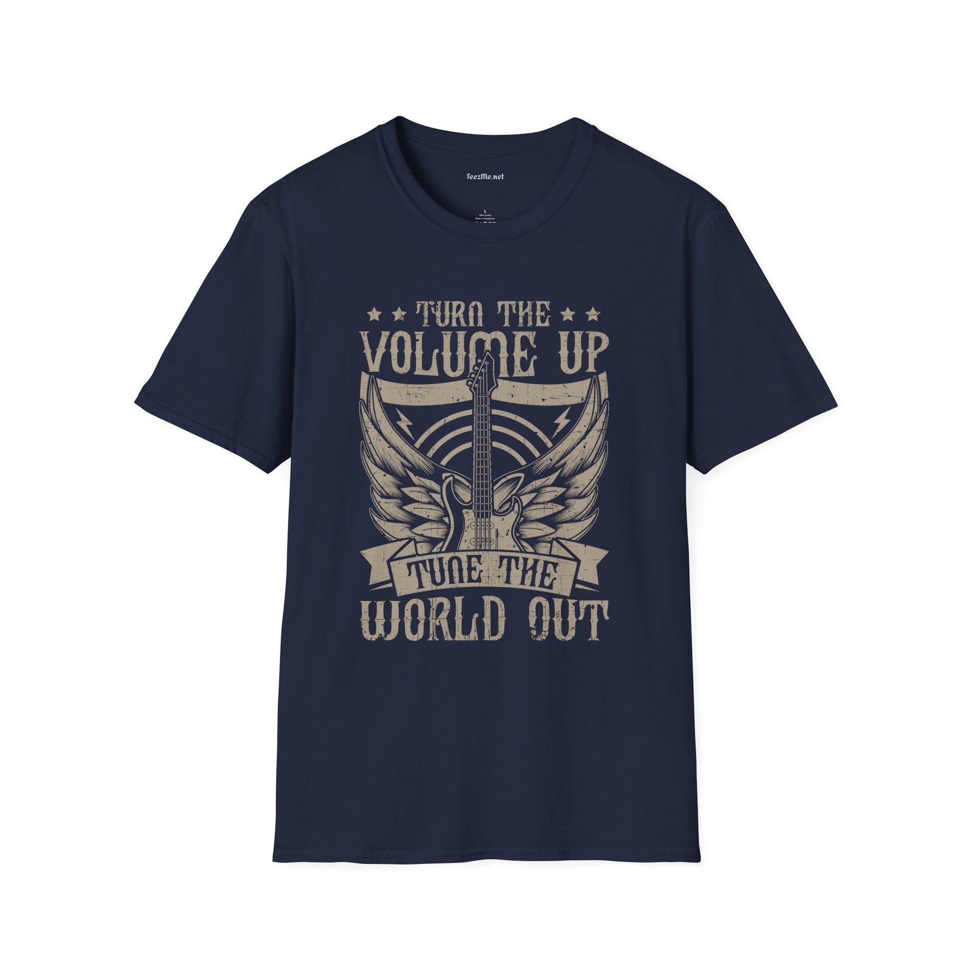Turn the Volume Up Unisex SoftStyle T-Shirt 100% Cotton Graphic Music