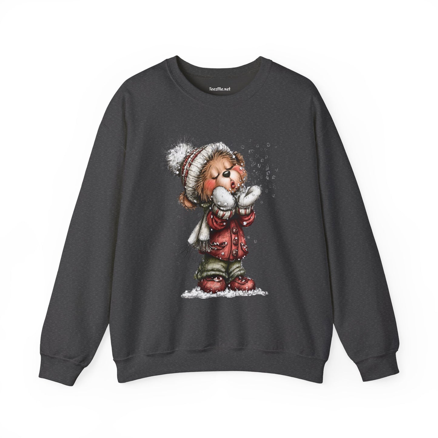 Whimsical Christmas Bear 02 Unisex Heavy Blend™ Crewneck Sweatshirt