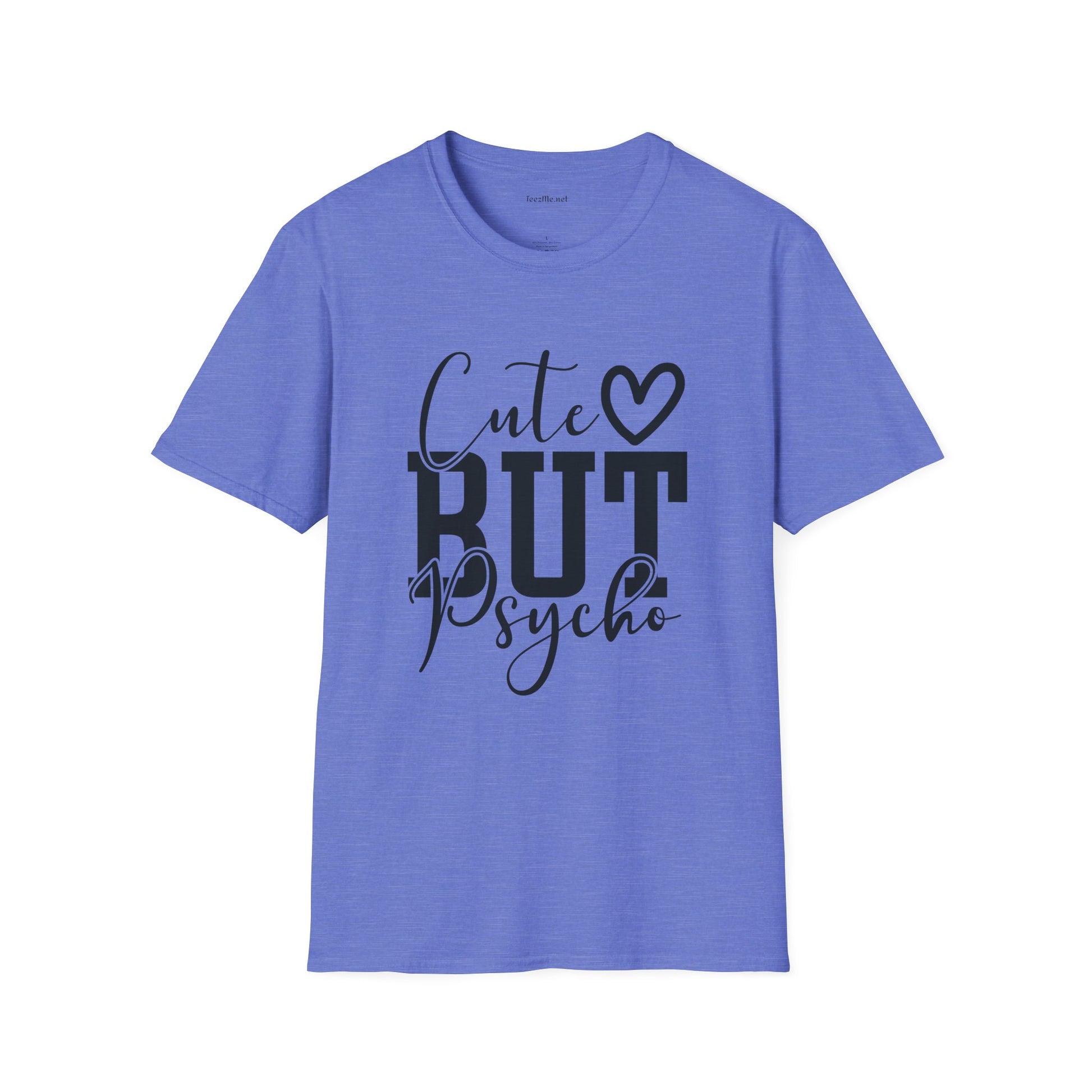 Cute but Psycho 01 Unisex Softstyle T-Shirt 100% Cotton Graphic