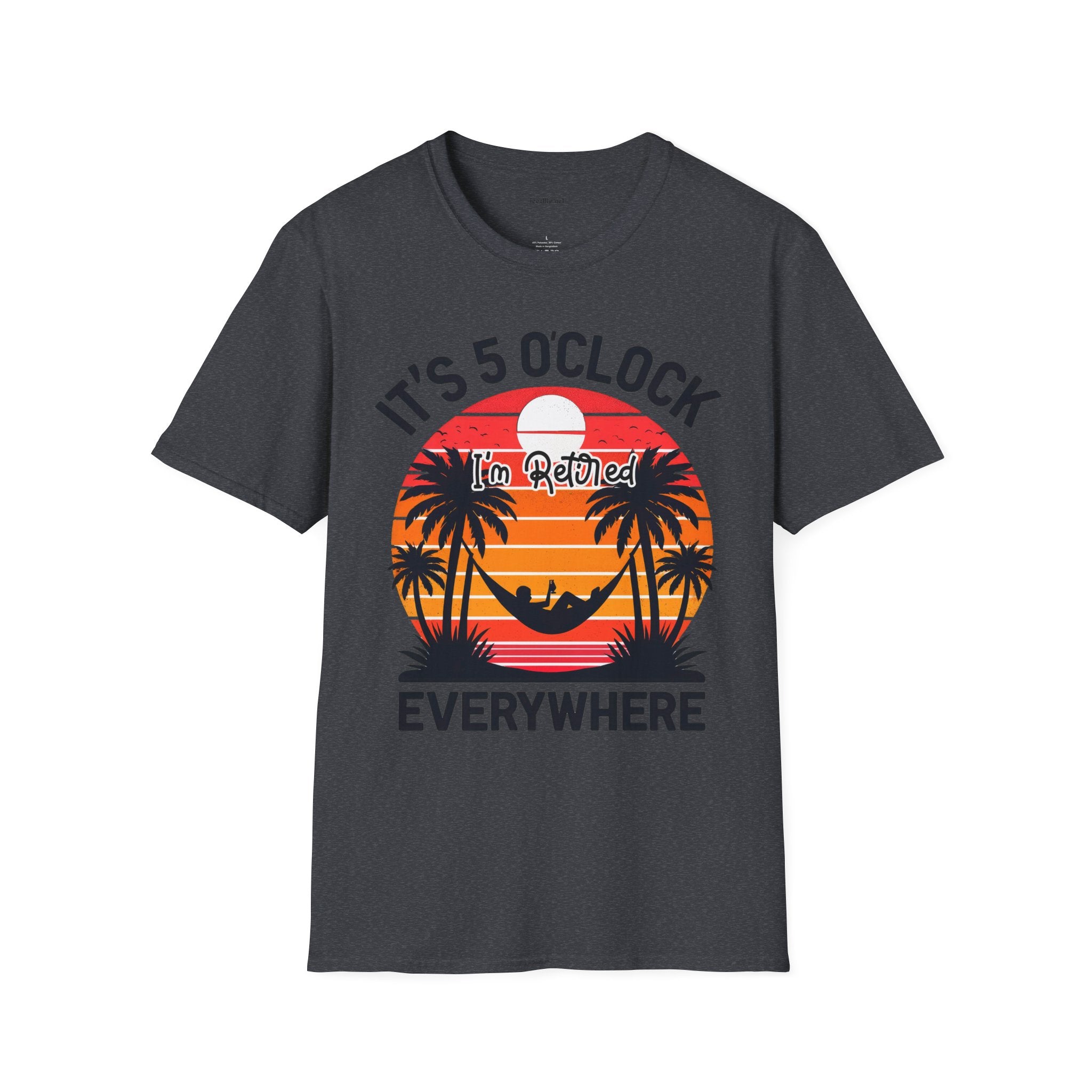 Retired - It's 5 - Unisex Softstyle T-Shirt 100% Cotton Graphic