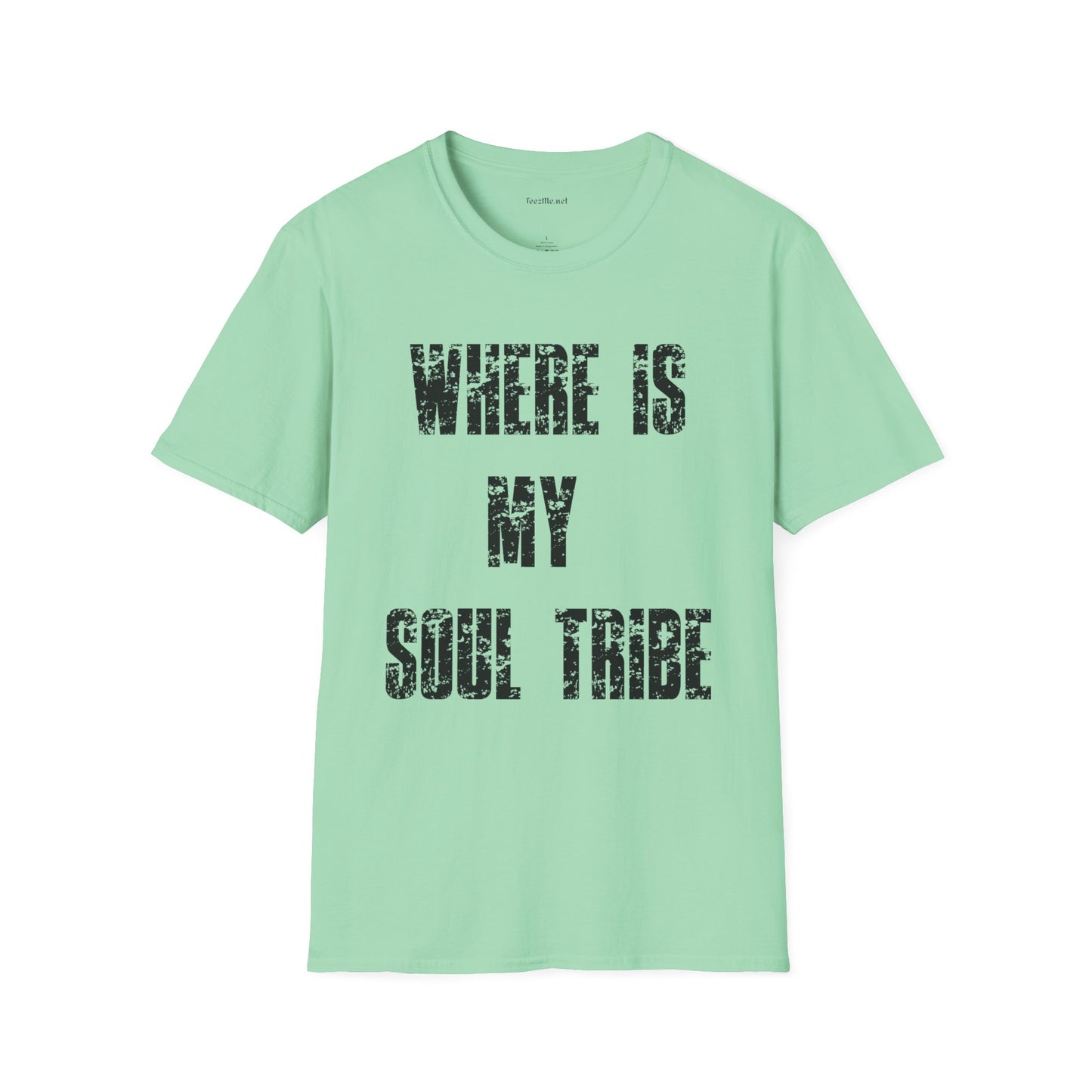 Where Is My Soul Tribe (Grunge) Unisex Soft Style T-Shirt 100% Cotton Graphic