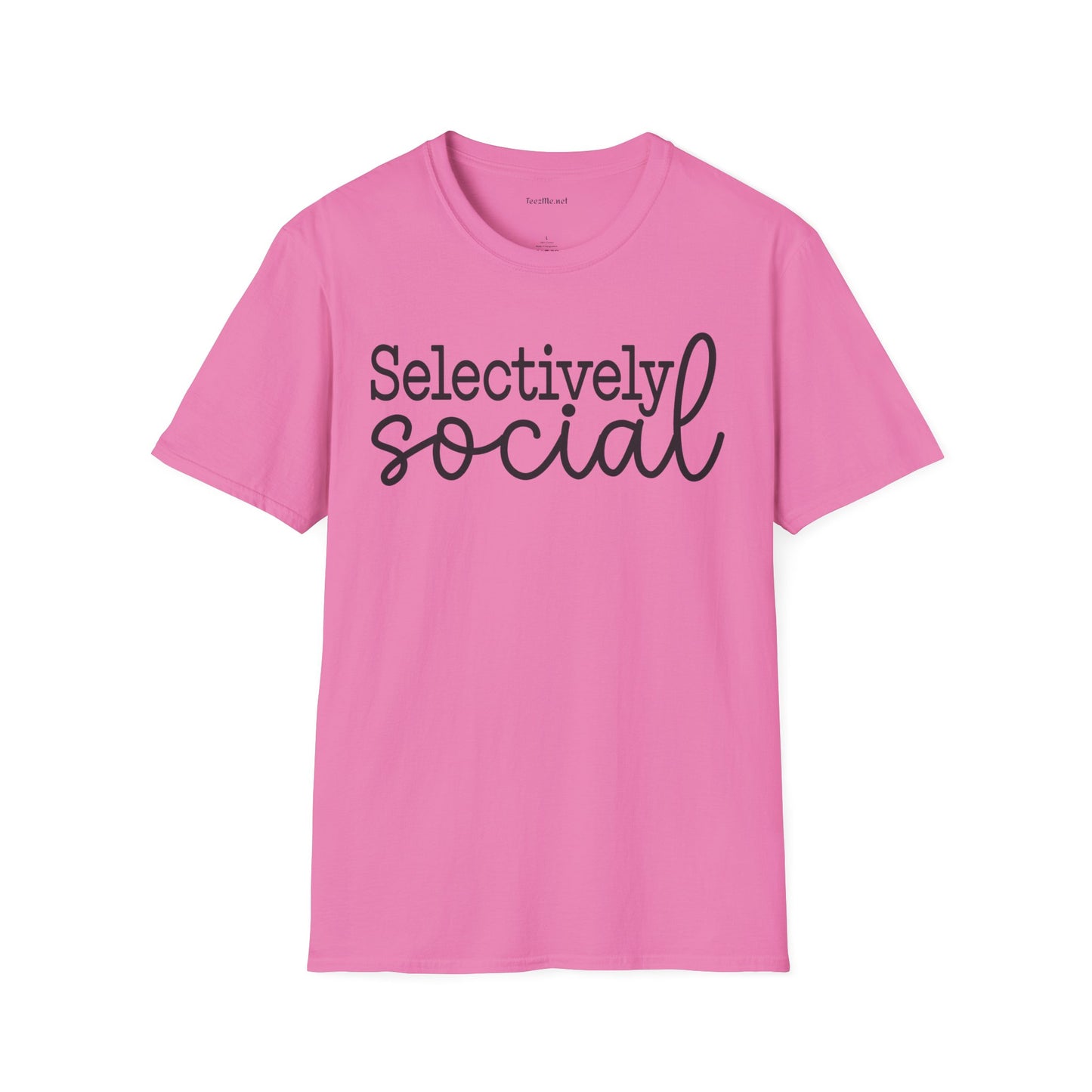 Selectively Social Unisex Softstyle T-Shirt 100% Cotton Graphic