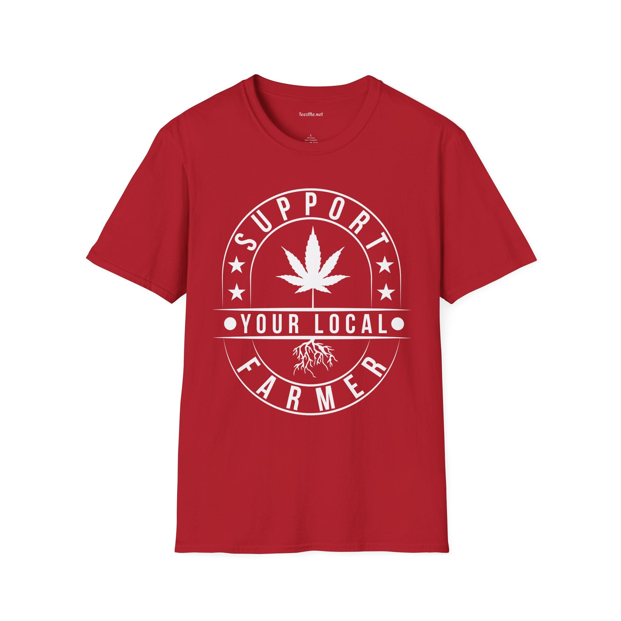 Support Your Local Farmer 420 Unisex Soft Style T-Shirt 100% Cotton Graphic