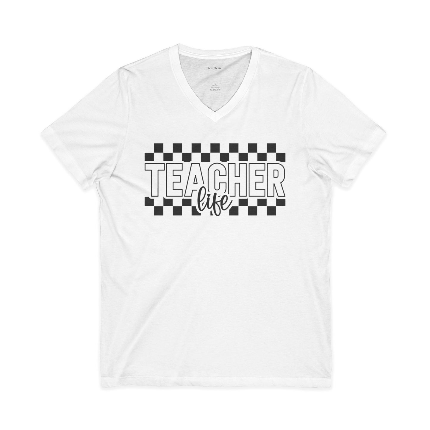 Teacher Life Unisex Jersey Short Sleeve V-Neck Tee